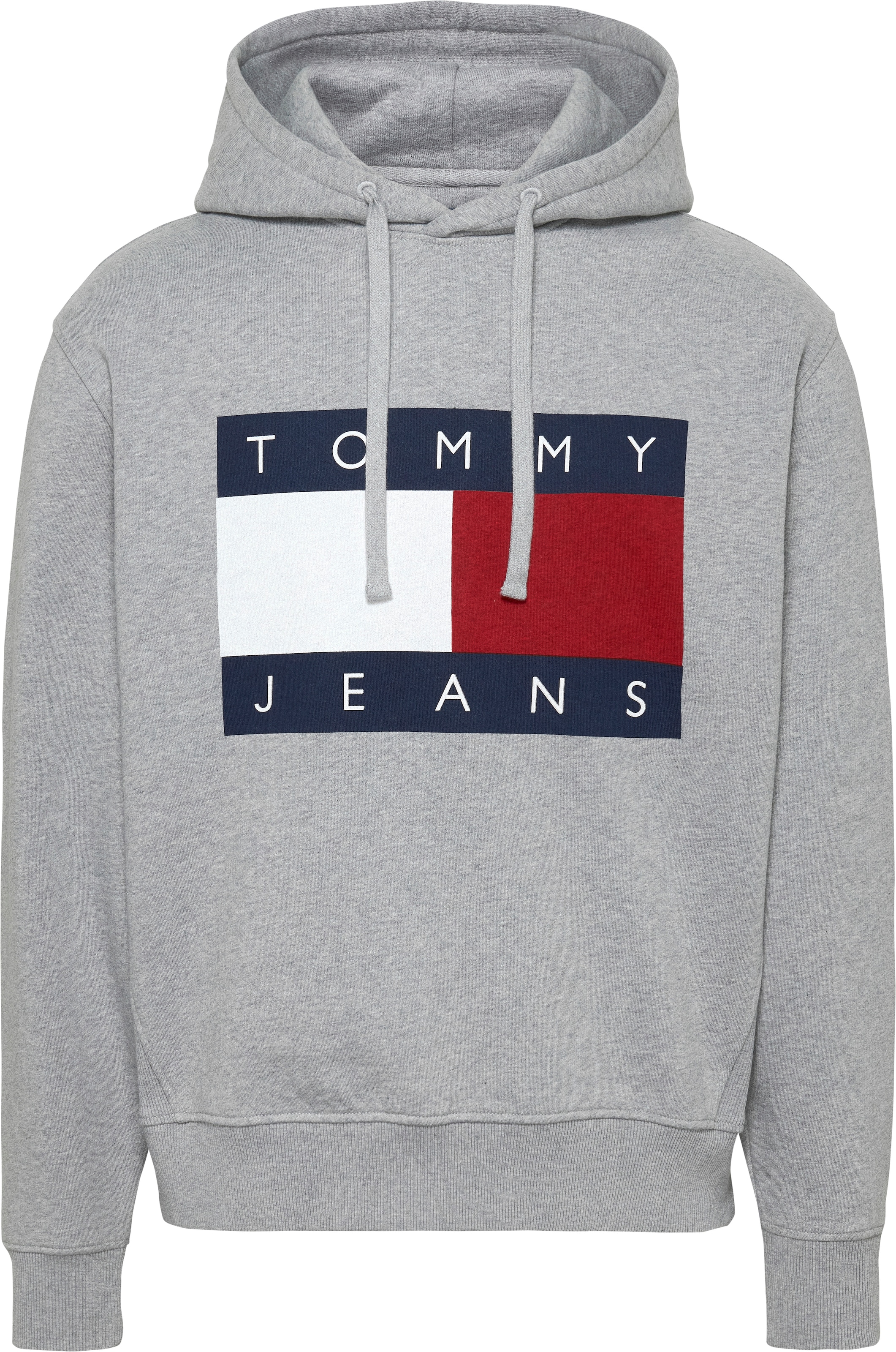 Tommy Jeans Hoodie »TJM MELANGE FLAG HOODIE«, mit großem Logo