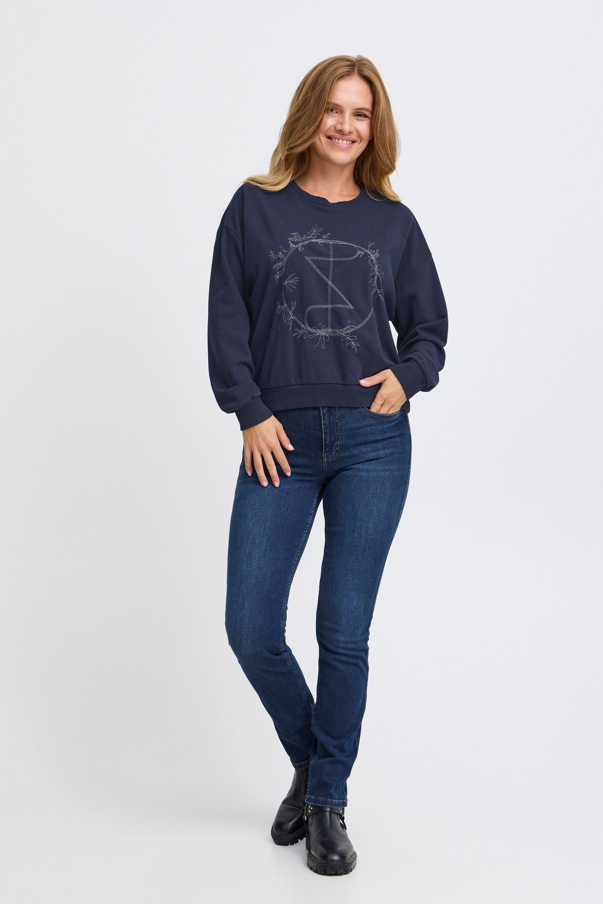 Pulz Jeans Sweatshirt »Rundhalspullover PZTABITA Logo Sweatshirt«