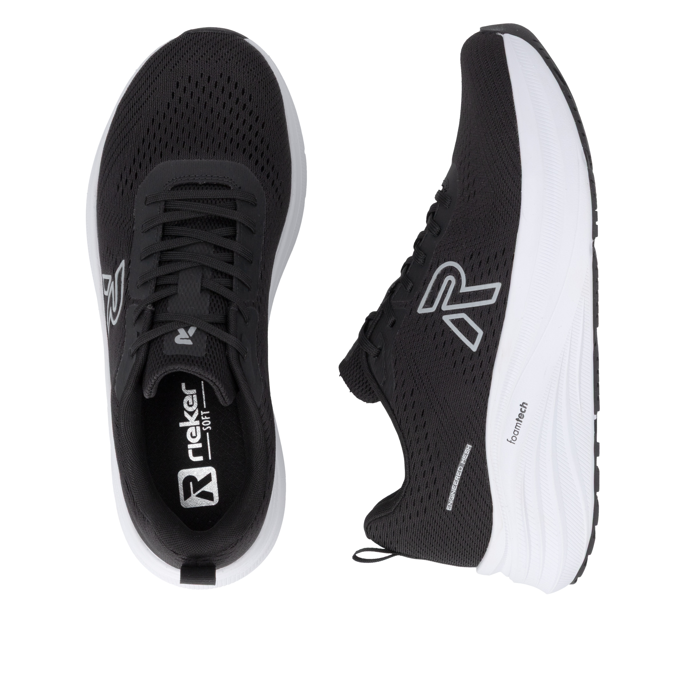 RIEKER Sport Plateausneaker  Freizeitsneaker, Halbschuh, Schnürschuh mit Plateau