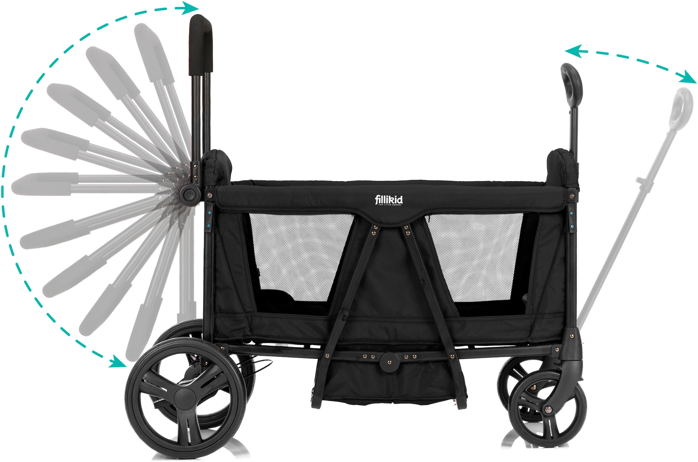 Fillikid Bollerwagen »Oskar« faltbar; für zwei Kinder