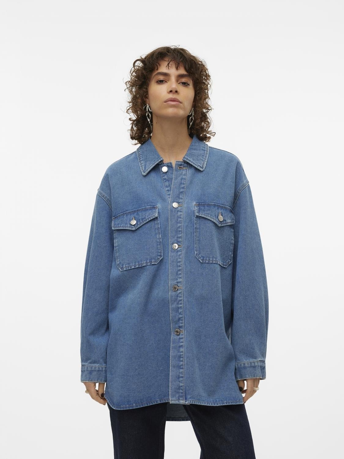 Jeansbluse »VMNAYA OVERSIZED DENIM SHIRT MIX NOOS«