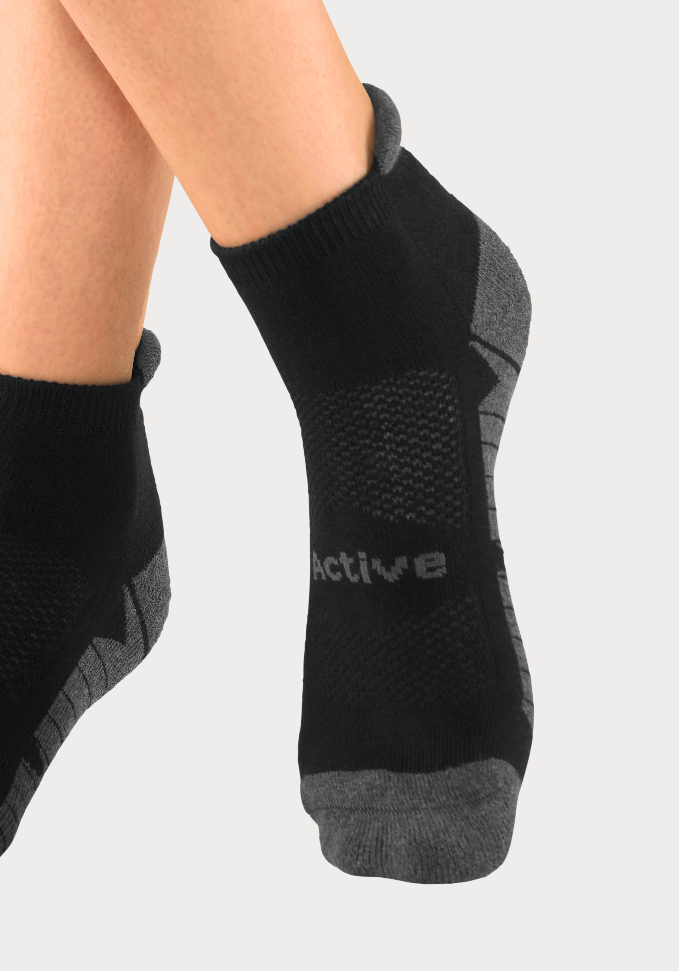 LASCANA ACTIVE Sneakersocken, (Packung, 6 Paar), mit weicher Frotteesohle