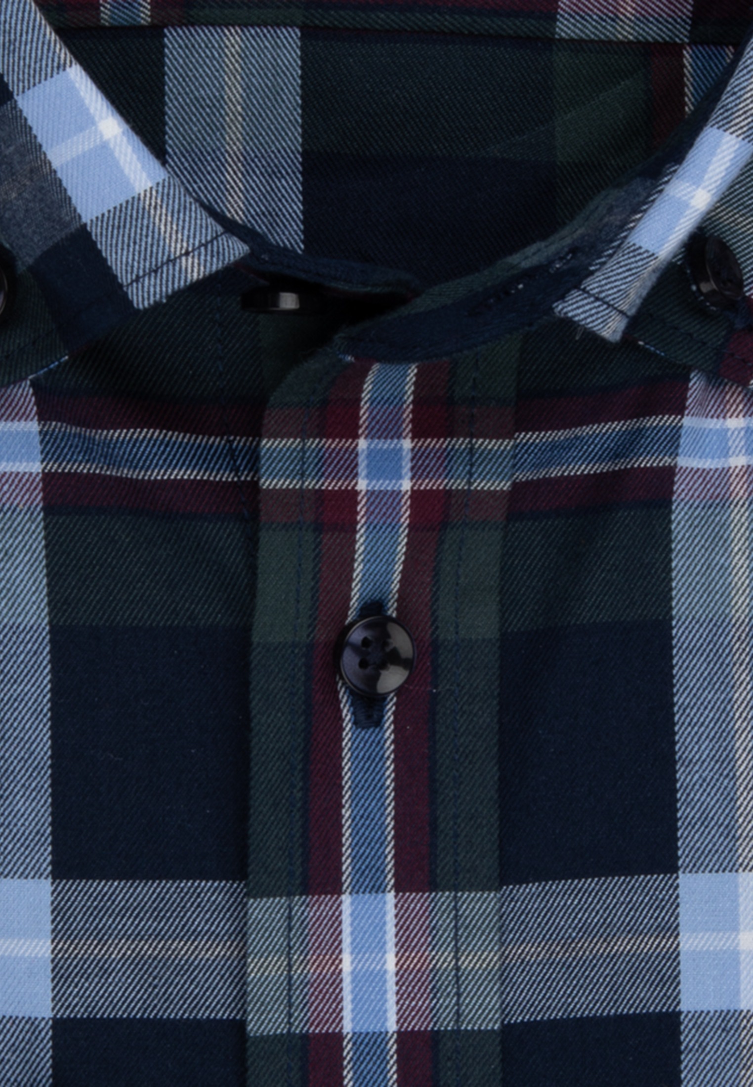 seidensticker Flanellhemd »Regular«, Regular Langarm Button-Down-Kragen Karo