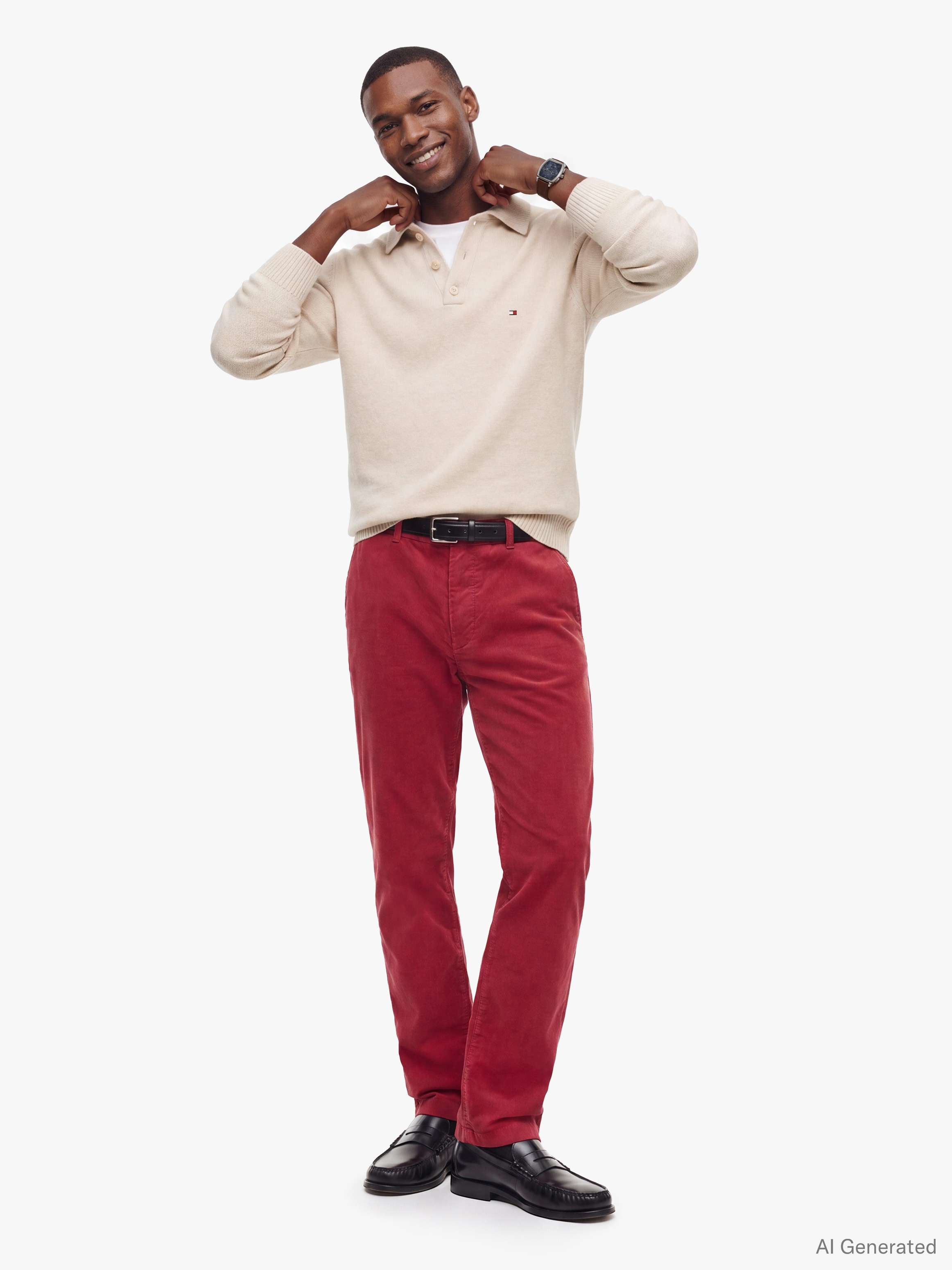 Tommy Hilfiger Polokragenpullover »LAMBSWOOL LS POLO« aus reiner Lammwolle