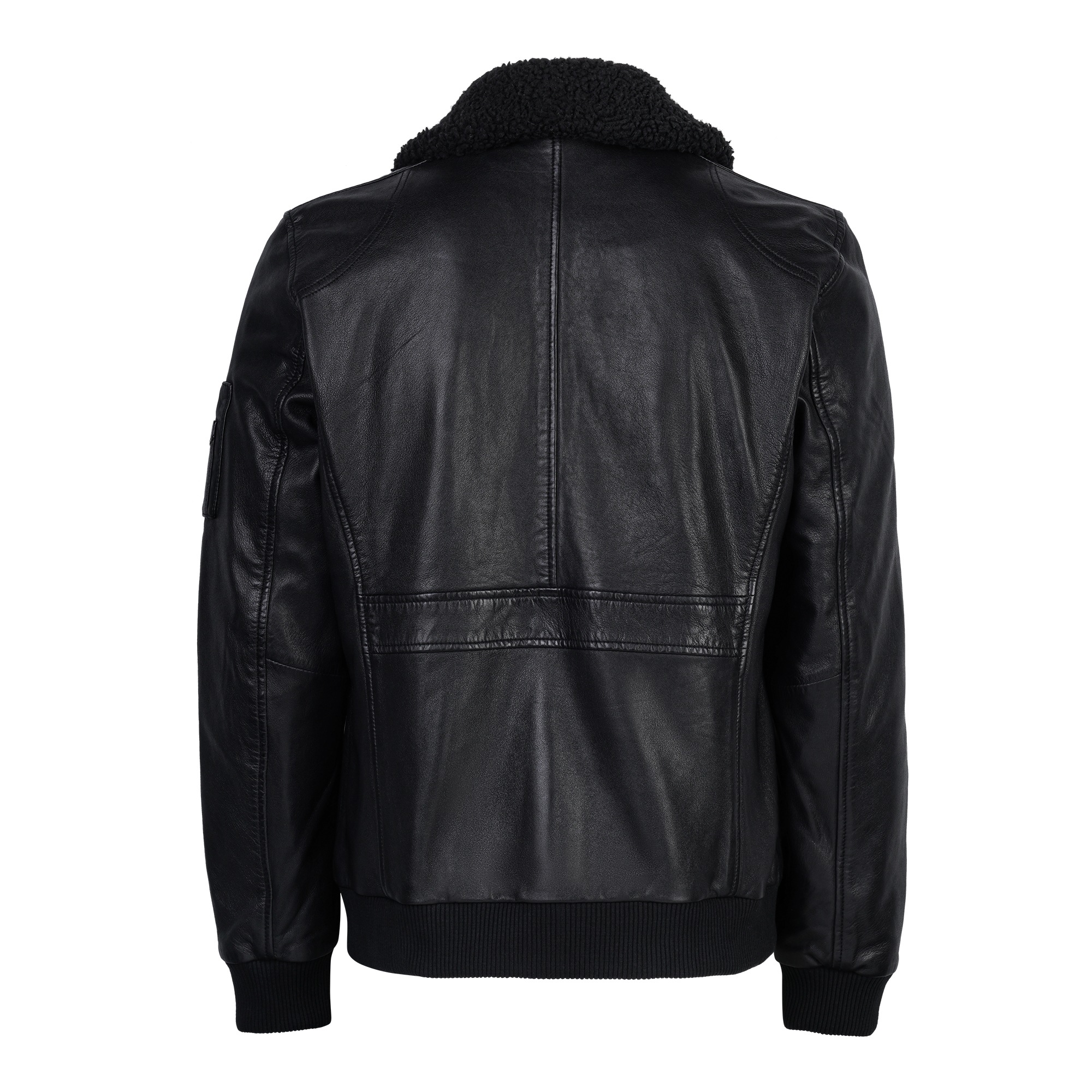 trueprodigy Lederjacke »Blaze Pilotenjacke mit Kunstpelzkragen und Rippbündchen« ohne Kapuze