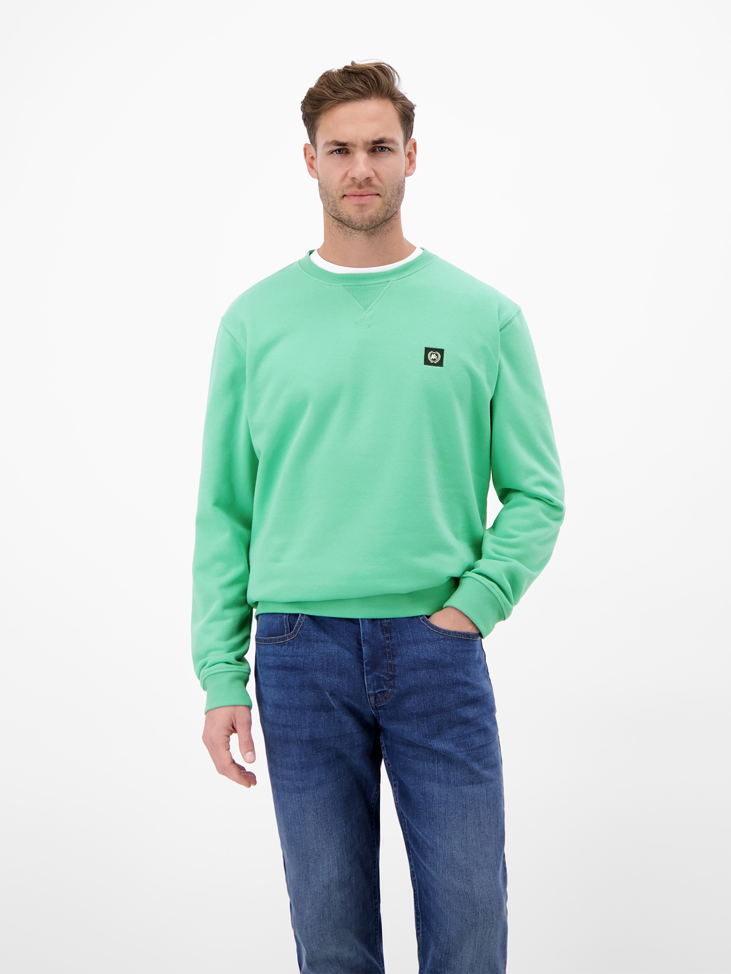 LERROS Sweatshirt »Sweatshirt aus Baumwollmix, O-Neck«
