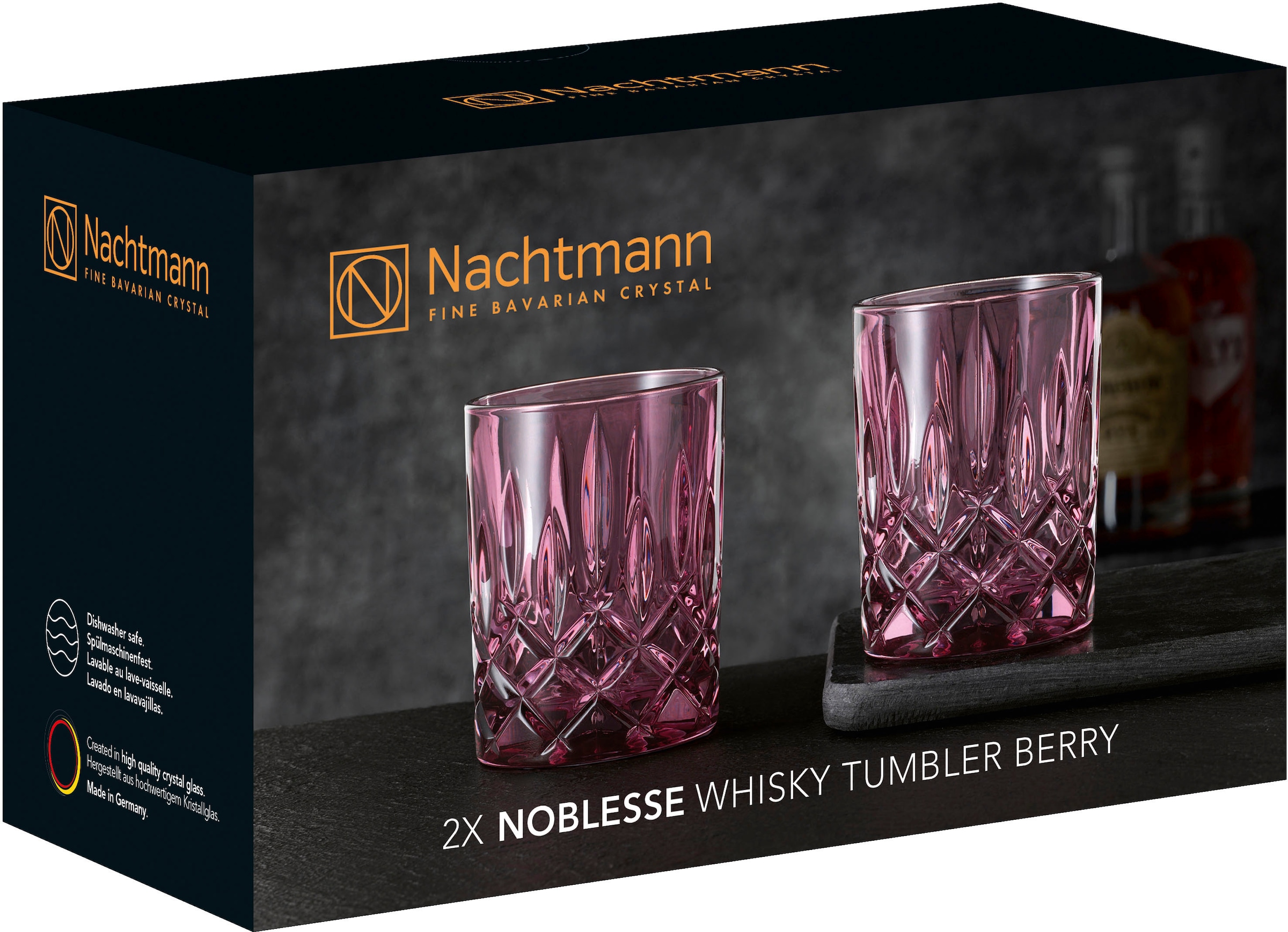 Nachtmann Whiskyglas »Noblesse«, (Set, 2 tlg.), Made in Germany, 295 ml, 2-teilig