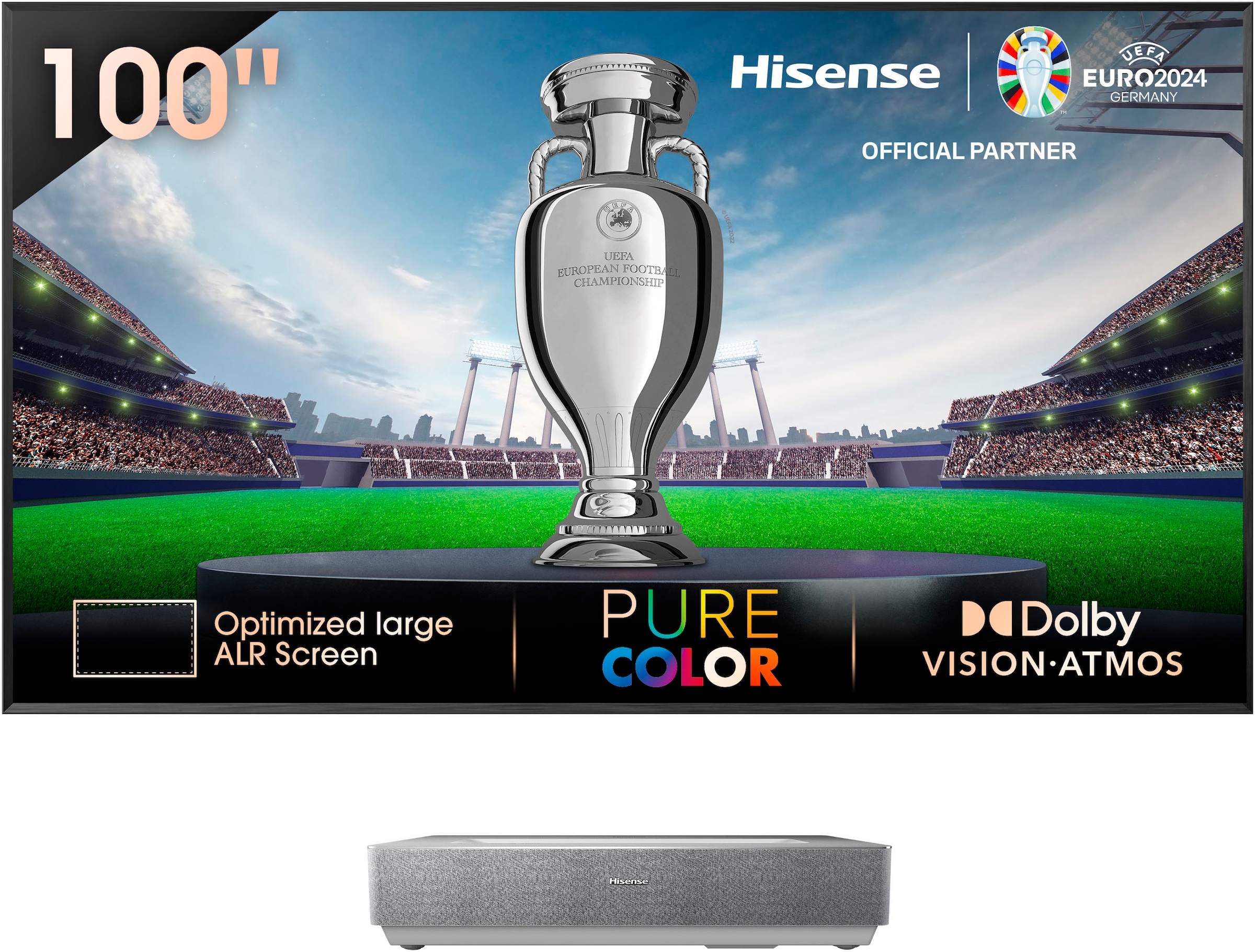Laser-TV »Hisense 100L5HD Daylight Screen (100 Zoll) Laser TV Projektor«, 4K, HDR,...