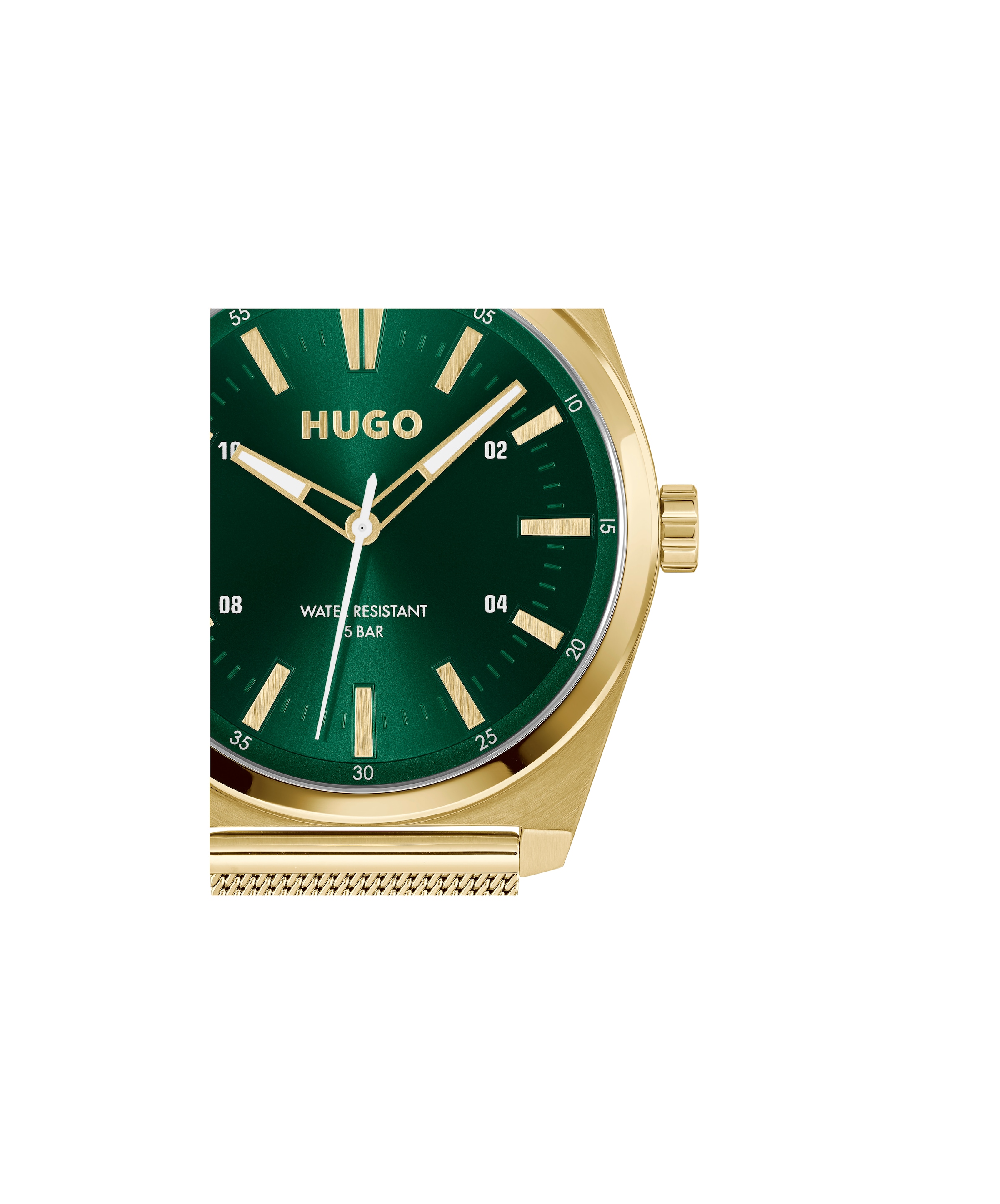 HUGO Quarzuhr »#ARK« Armbanduhr, Herrenuhr, Edelstahlarmband, analog