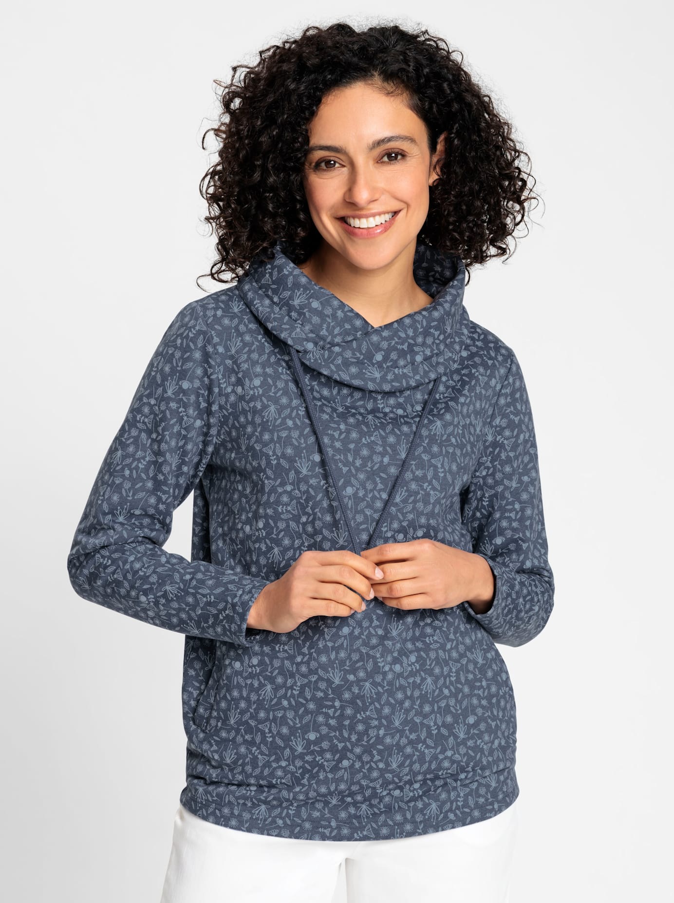 Inspirationen Damen Sweatshirt in blau, Größe 40