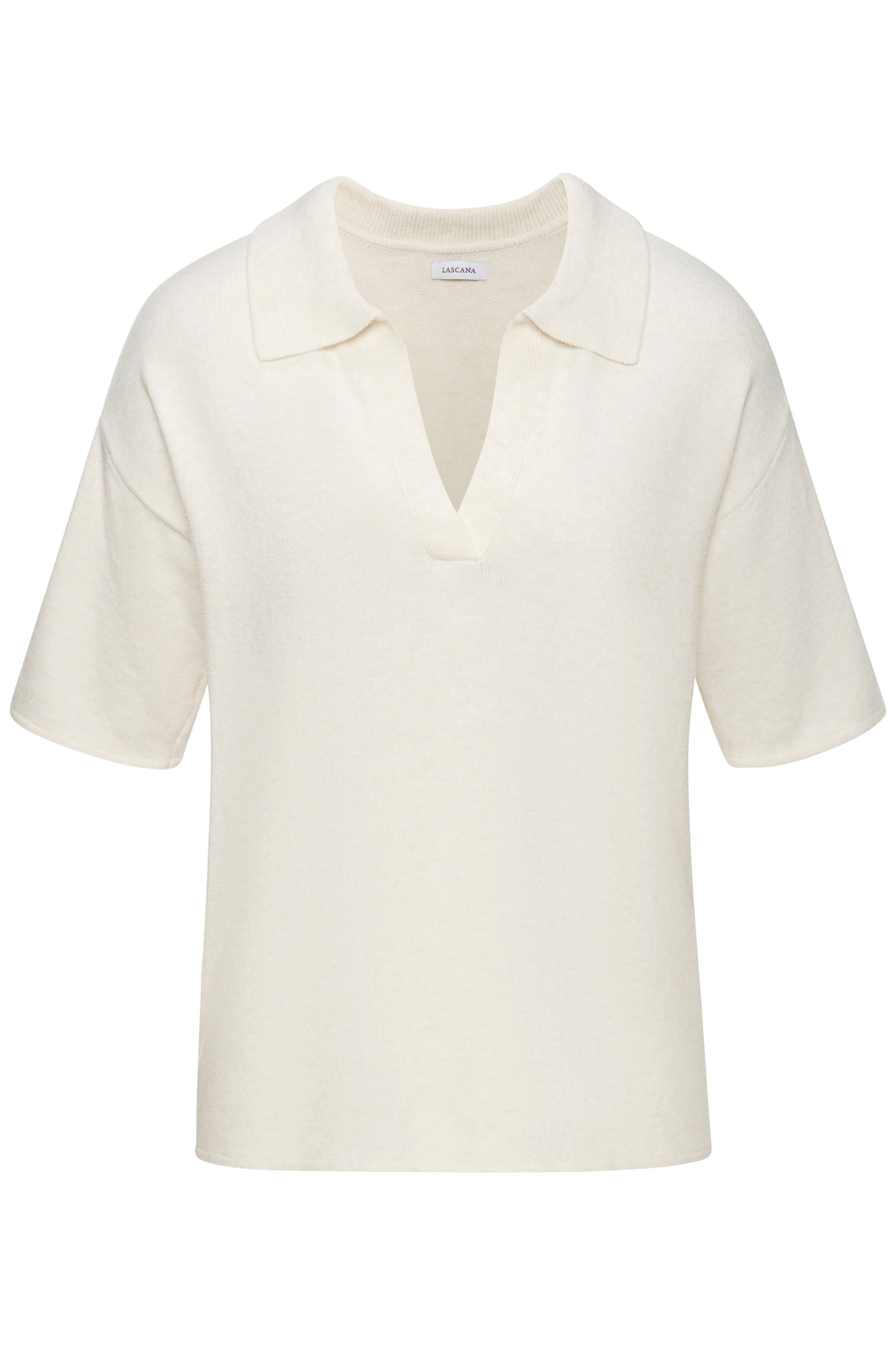 LASCANA Poloshirt aus hochwertigem Strick, Loungewear
