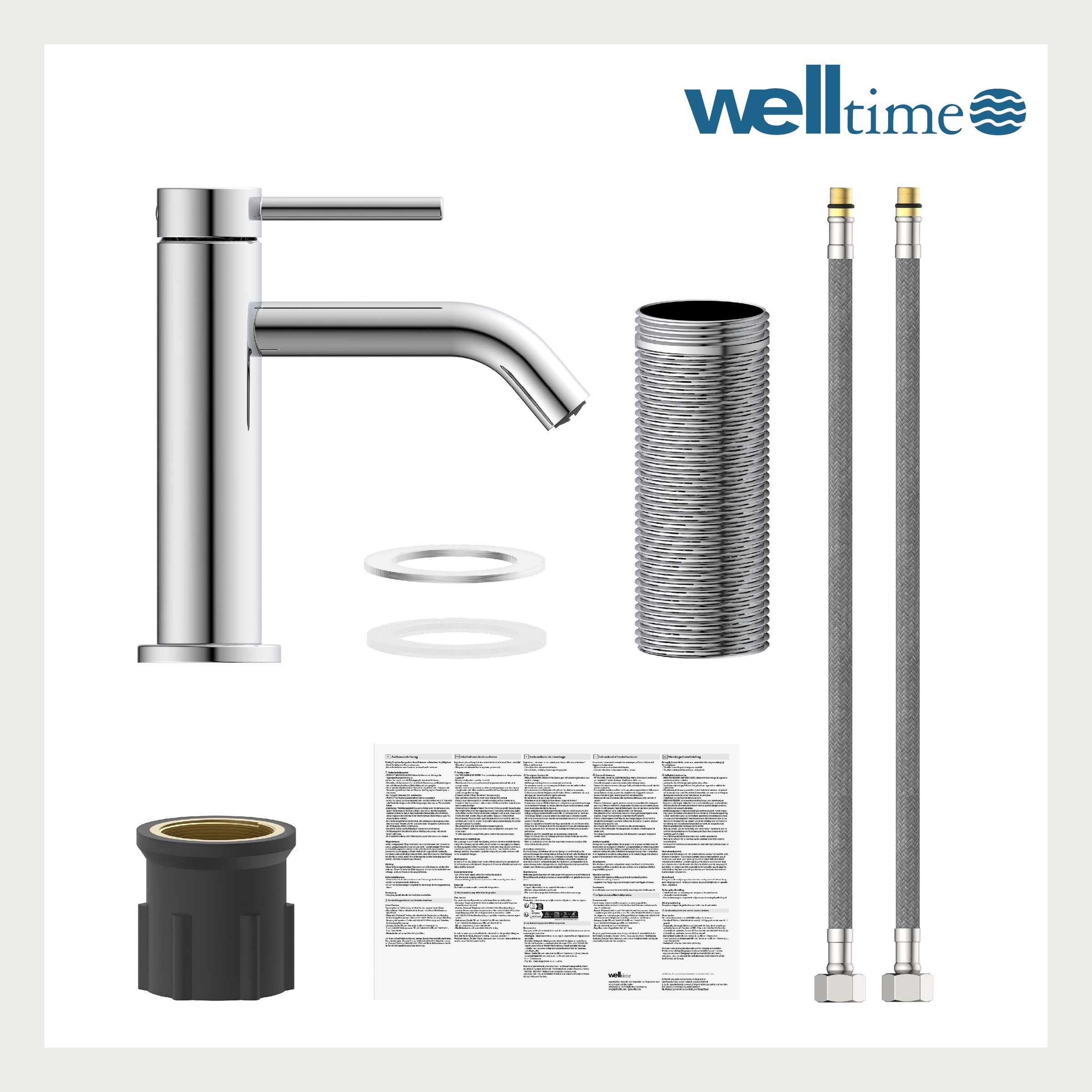 welltime Waschtischarmatur »Toscana« reduzierter Wasserverbrauch durch Eco-Click-Funktion