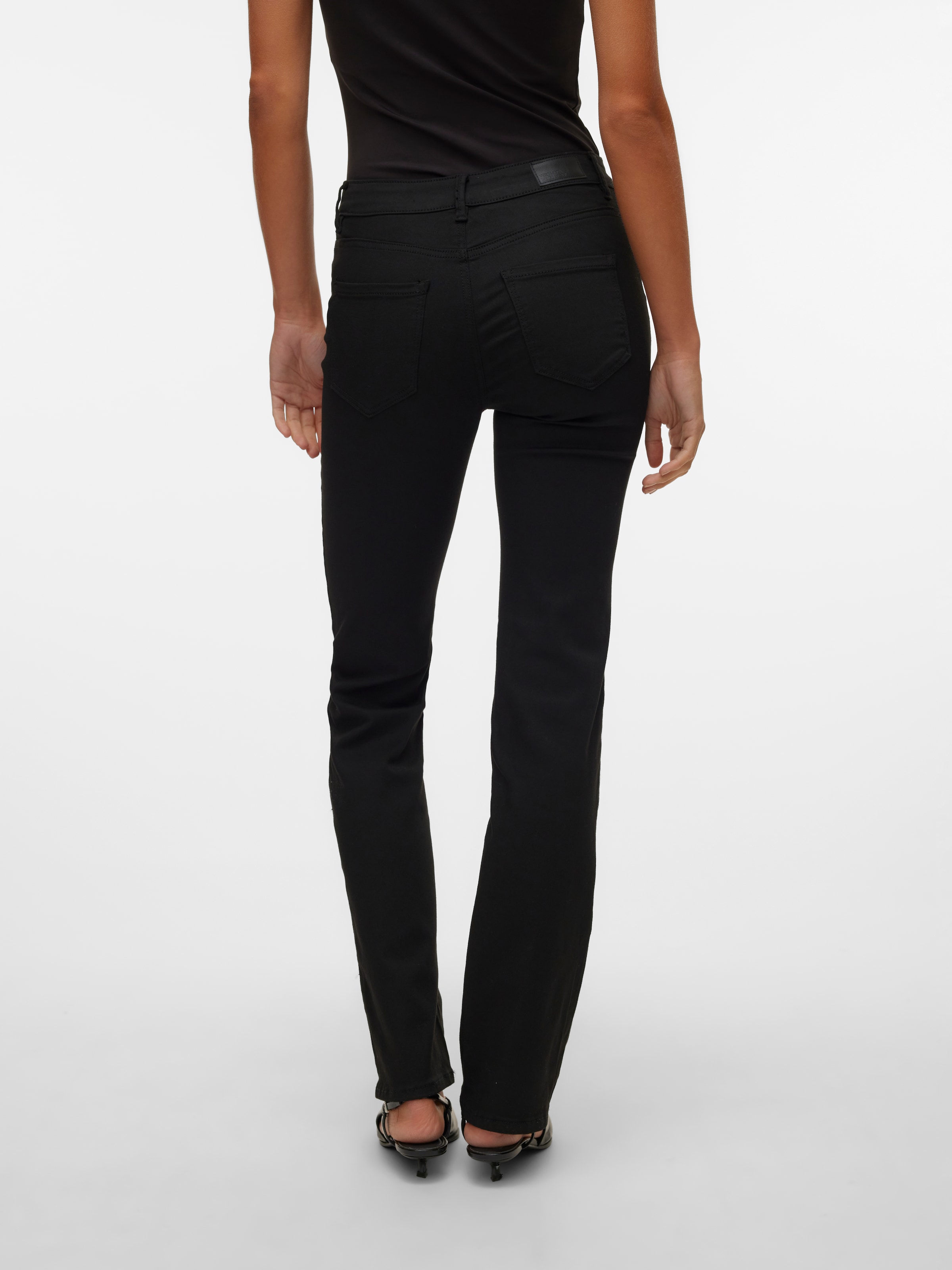 Vero Moda Straight-Jeans »VMFLASH MR STRAIGHT JEANS LI140 GA NOOS« Materialmix, regular waist, straight fit