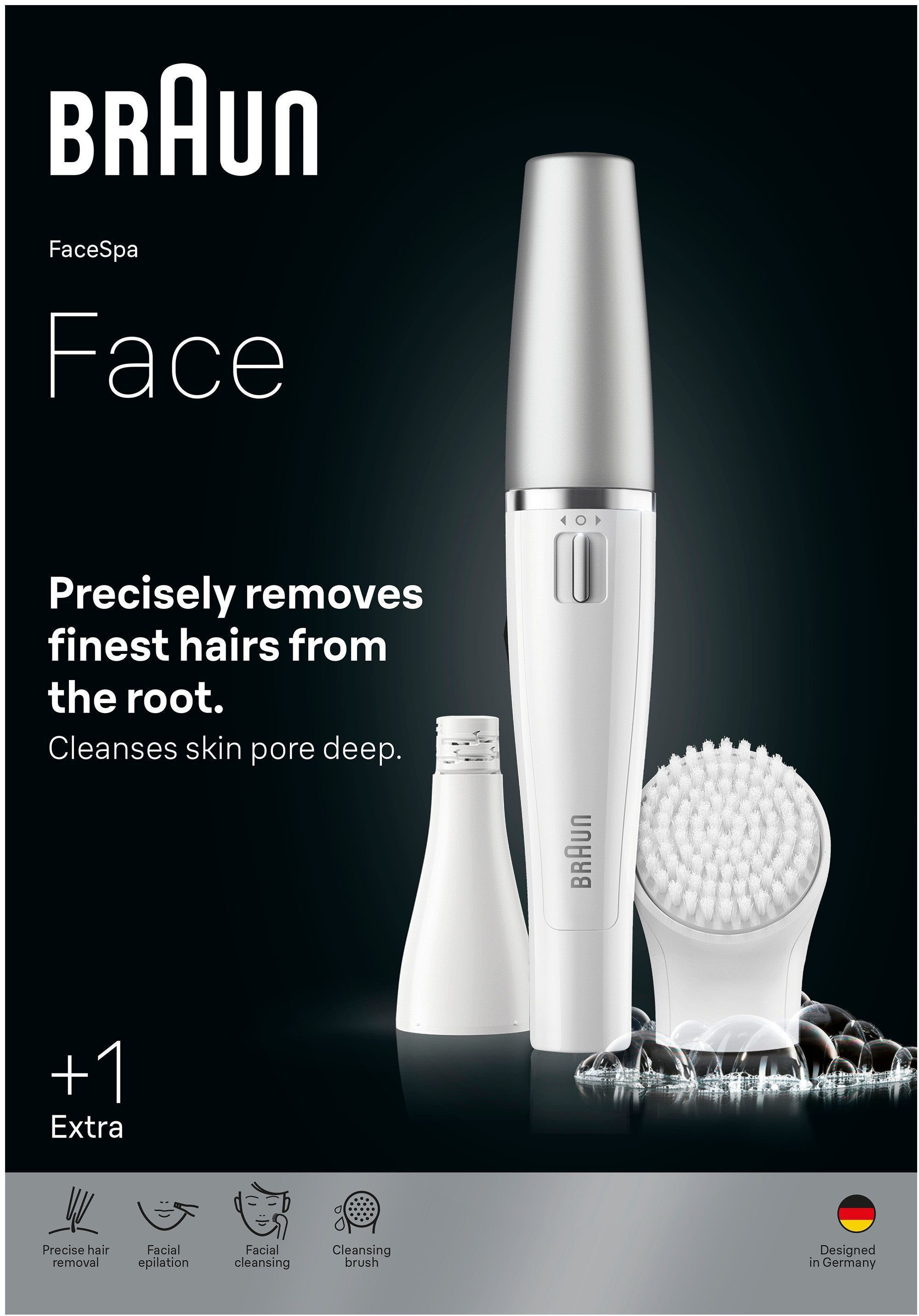 Braun IPL-Haarentferner »PL7431 & Face 810« 400000 Lichtimpulse 4 smarte Aufsätze & FaceSpa Gesichtsepilierer & Reinigungssystem