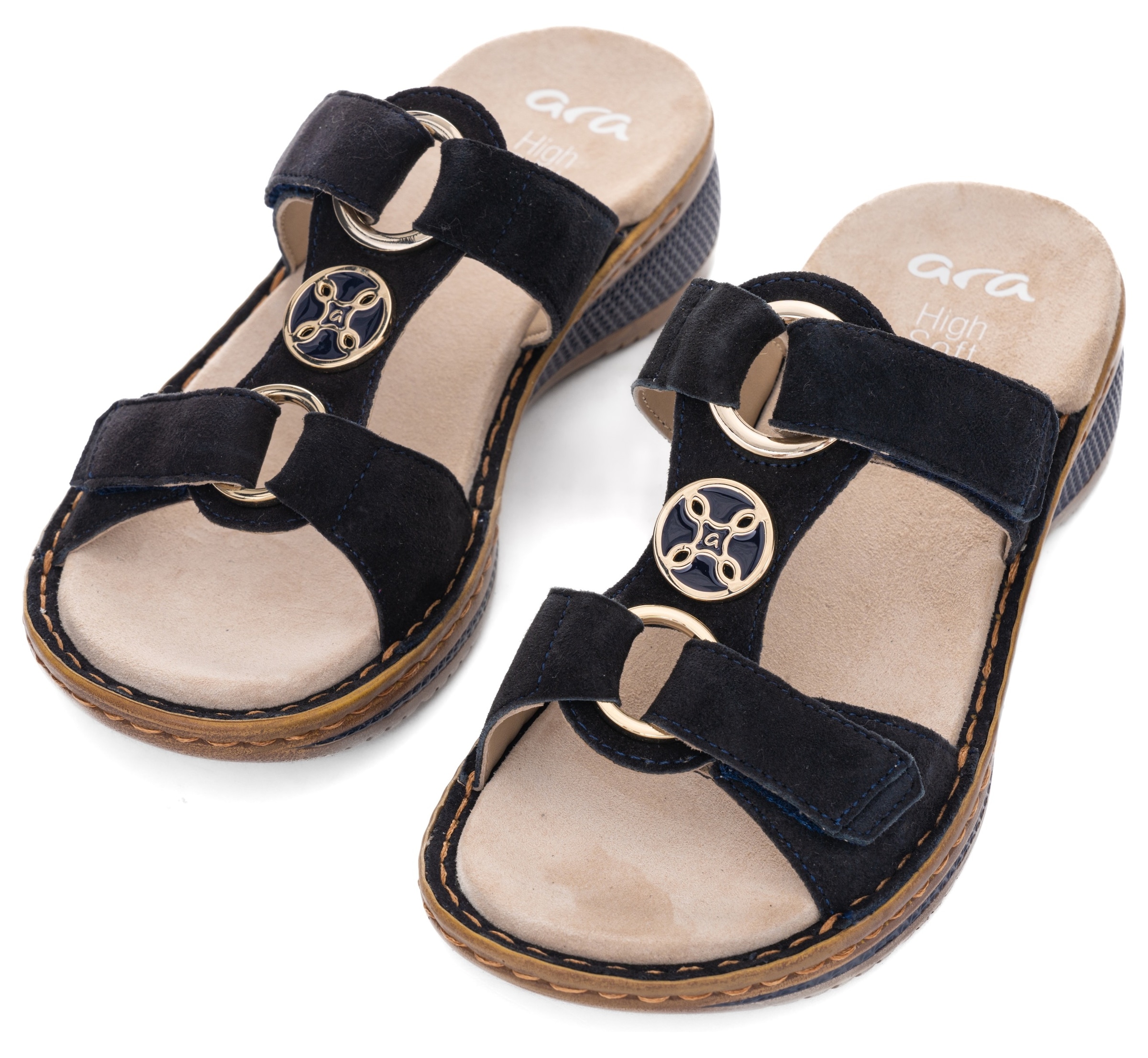 Ara Pantolette »HAWAII«, Keilabsatz, Sommerschuh, Schlappen mit Klett