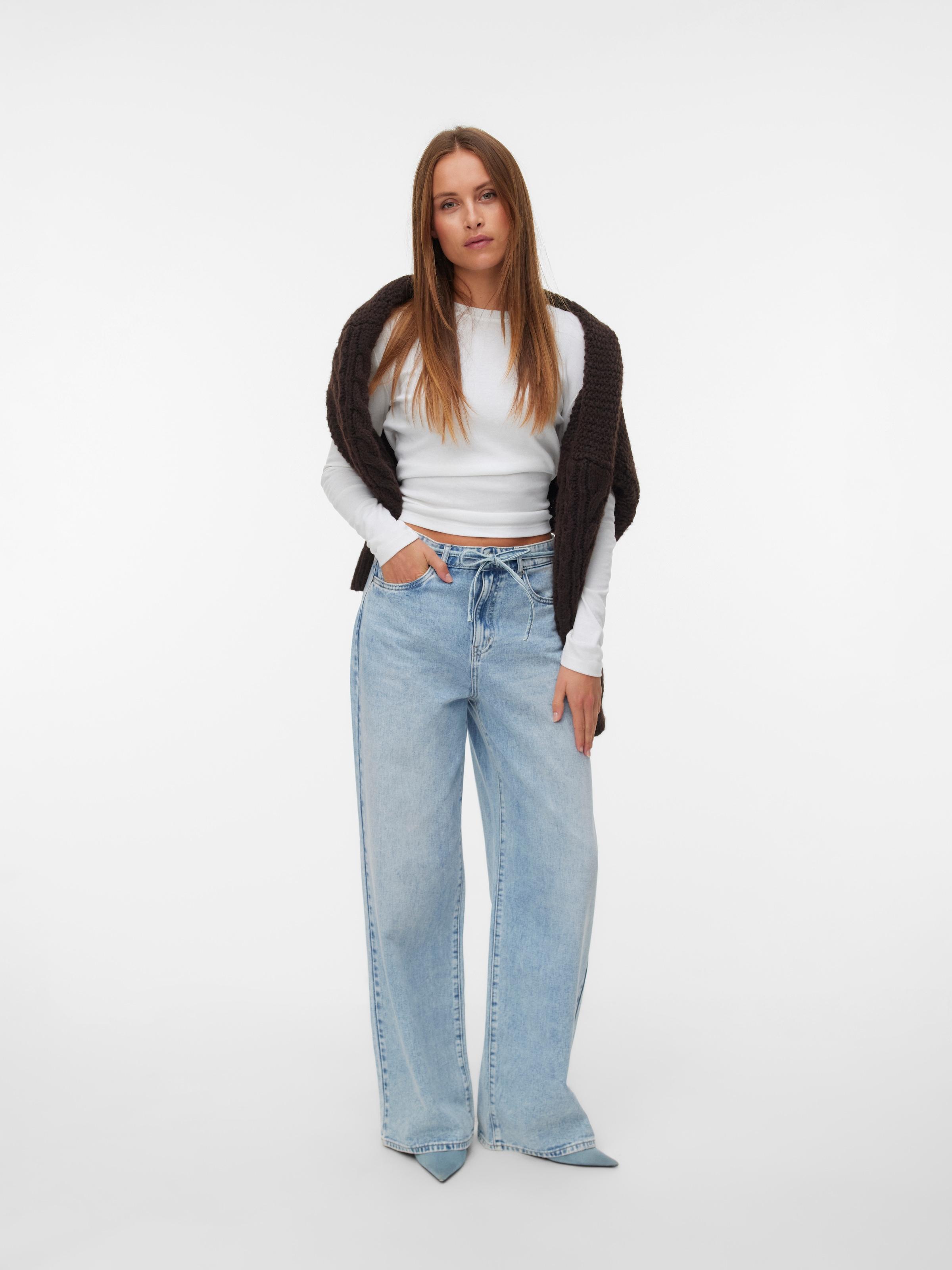 Vero Moda Weite Jeans »VMWIEN MR WIDE BELT JEANS SI338 NOOS«