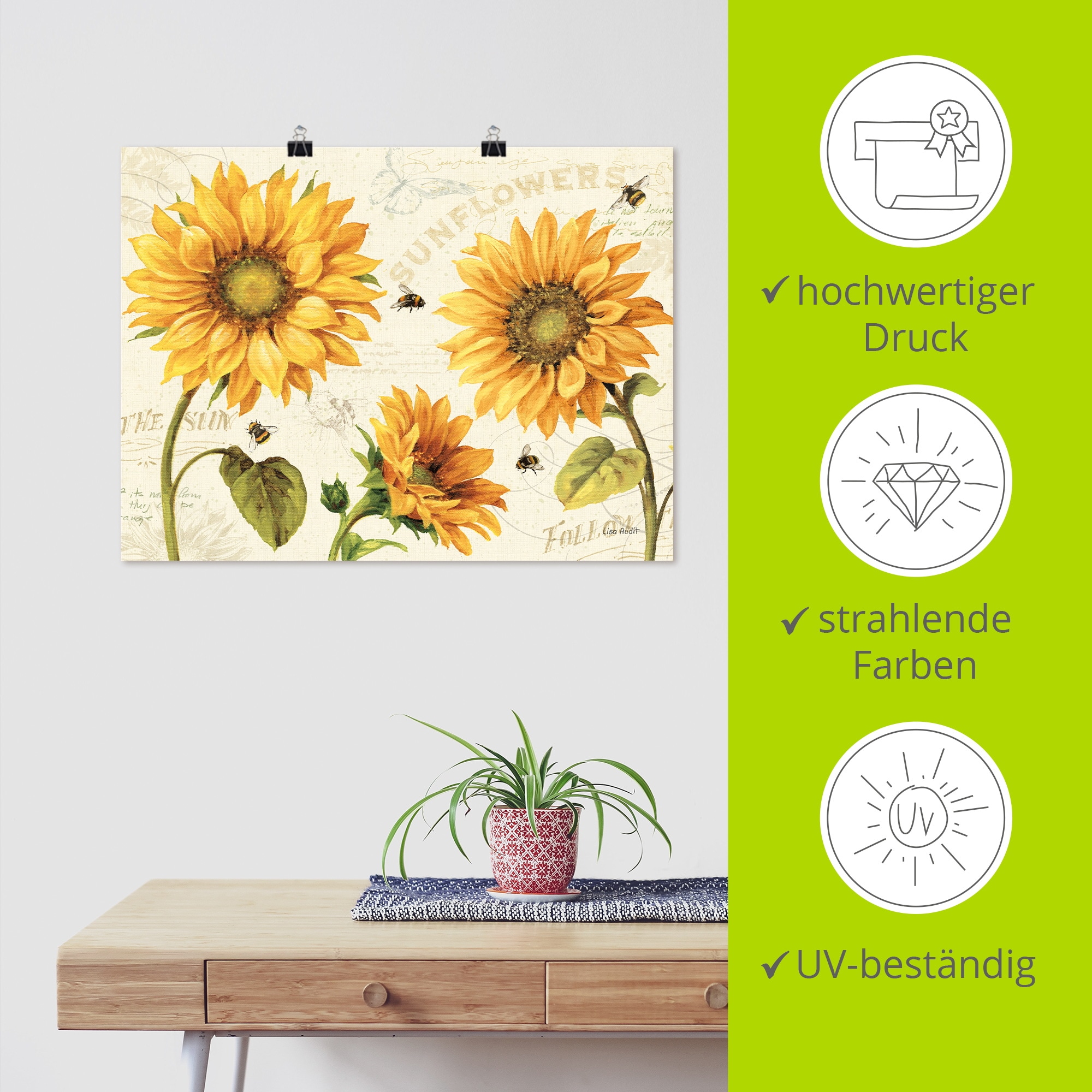 Artland Wandbild »Under the Sun III« 1 Stk. tlg. als Alubild, Leinwandbild, Poster, Wandaufkleber in verschied. Größen