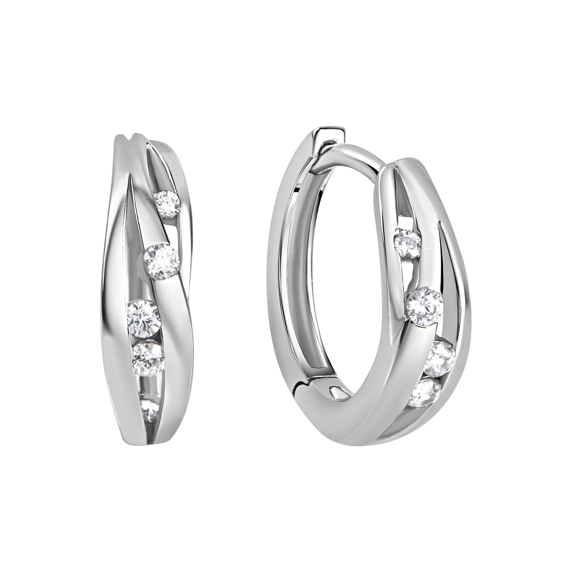 Firetti Paar Creolen »Schmuck Geschenk Silber 925 Ohrschmuck Ohrringe« mit Zirkonia (synth.)