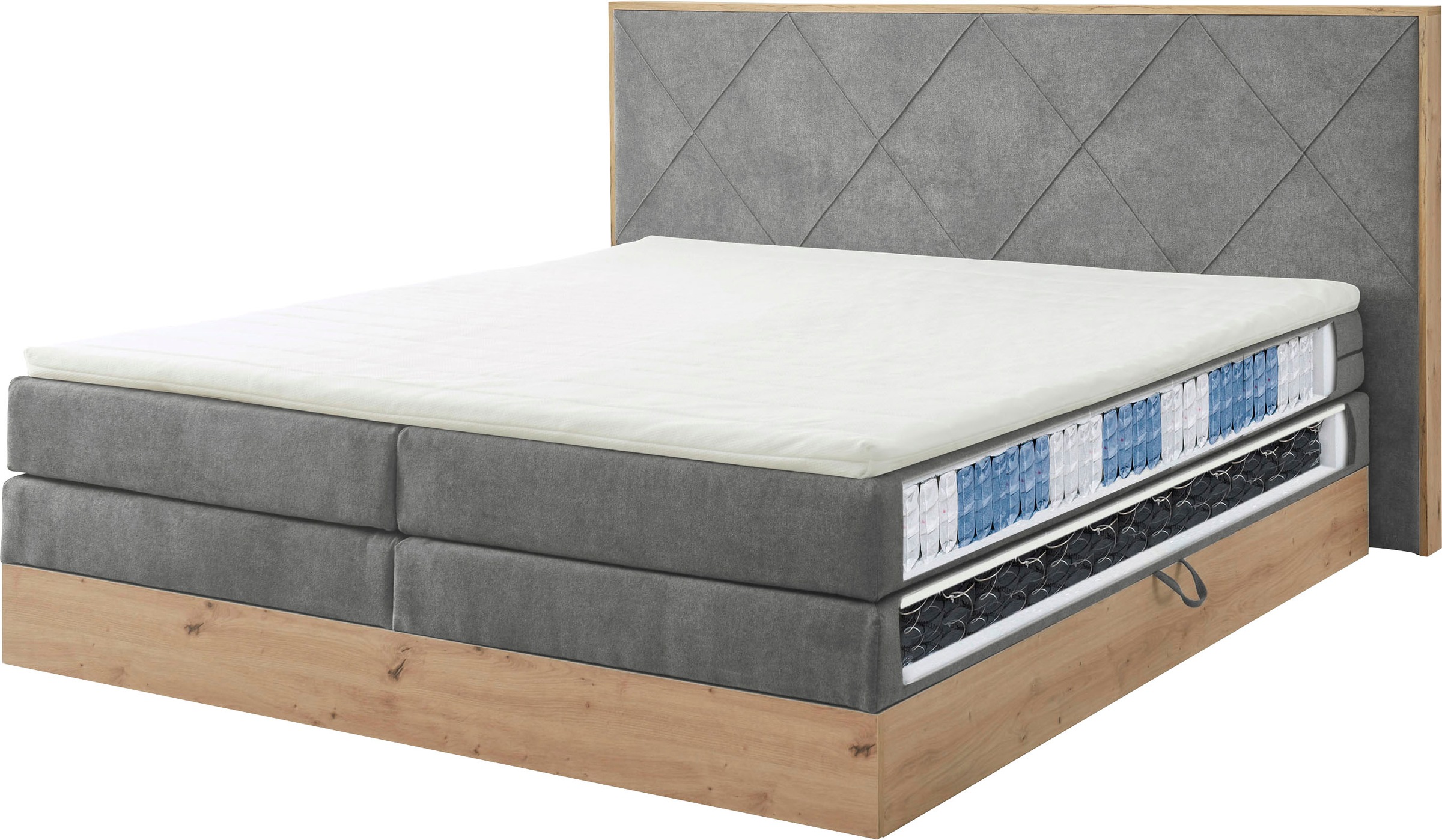ED EXCITING DESIGN Boxspringbett »Bellevue«, inkl. Bettkasten, wahlweise mit Matratze und Topper
