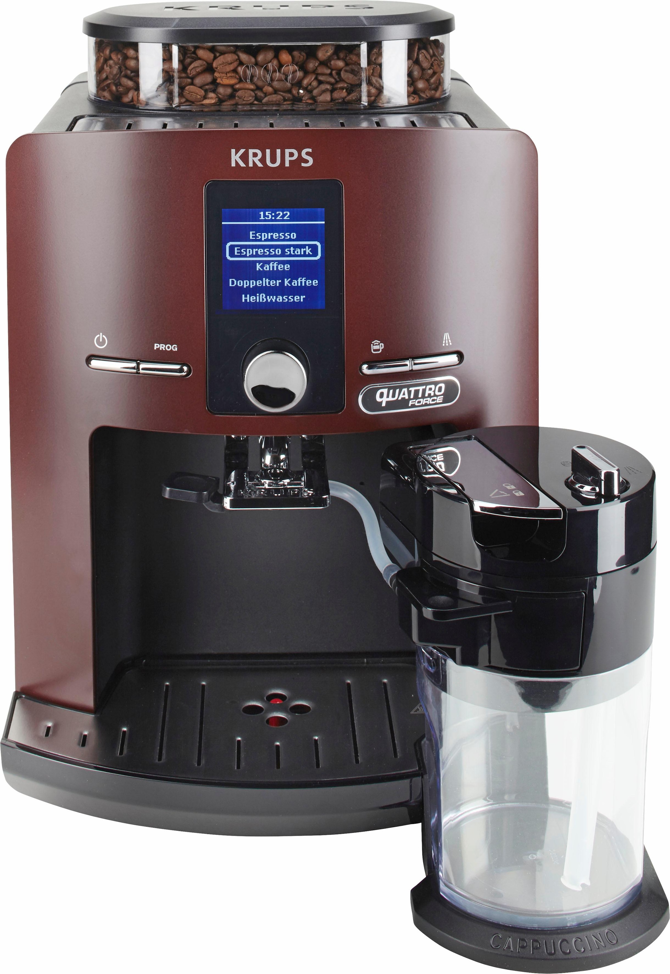 Krups Kaffeevollautomat »EA829G Espresseria jetzt Display, mit Automatic Milchbehälter bei Latt\'Espress«, integrierter OTTO kompact-LCD