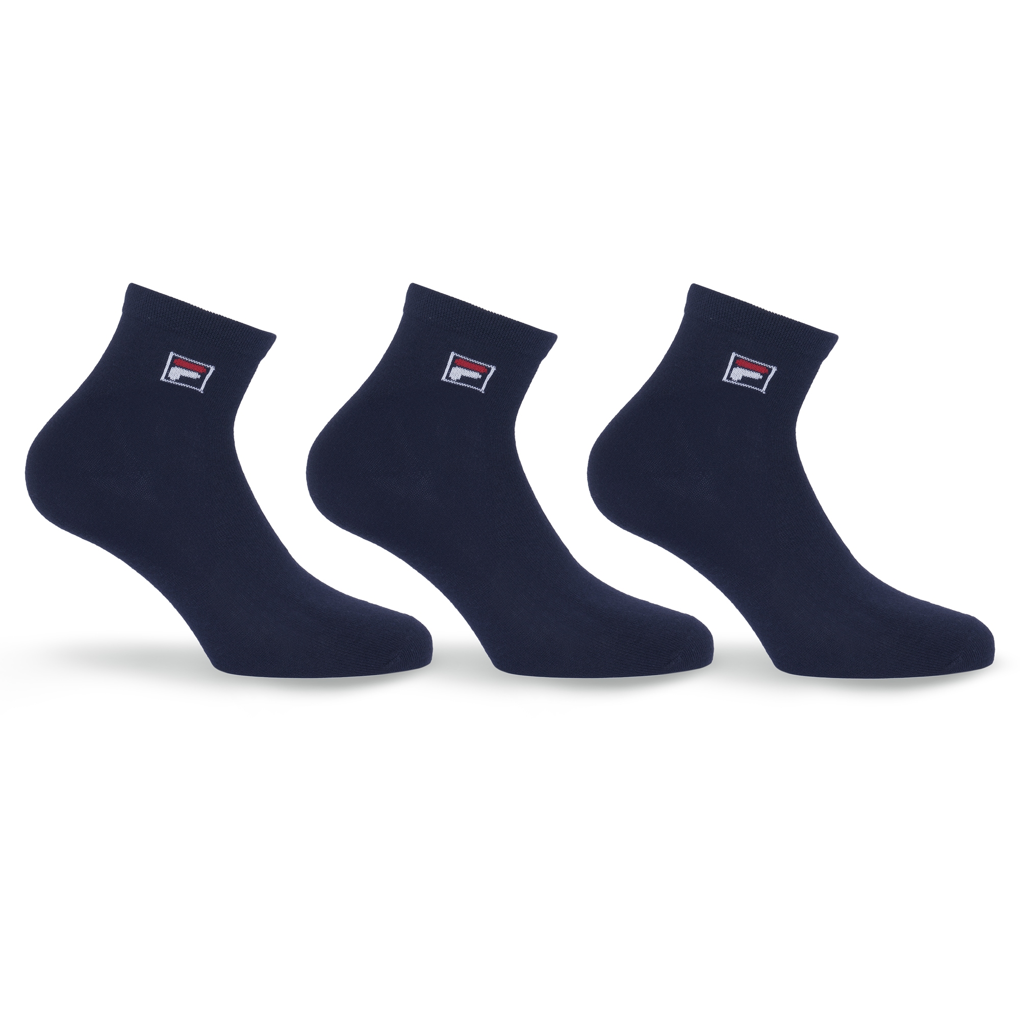Fila Kurzsocken »UNISEX QUARTER PLAIN SOCKS« 3 Paar tlg. mit eingestrickem Logo