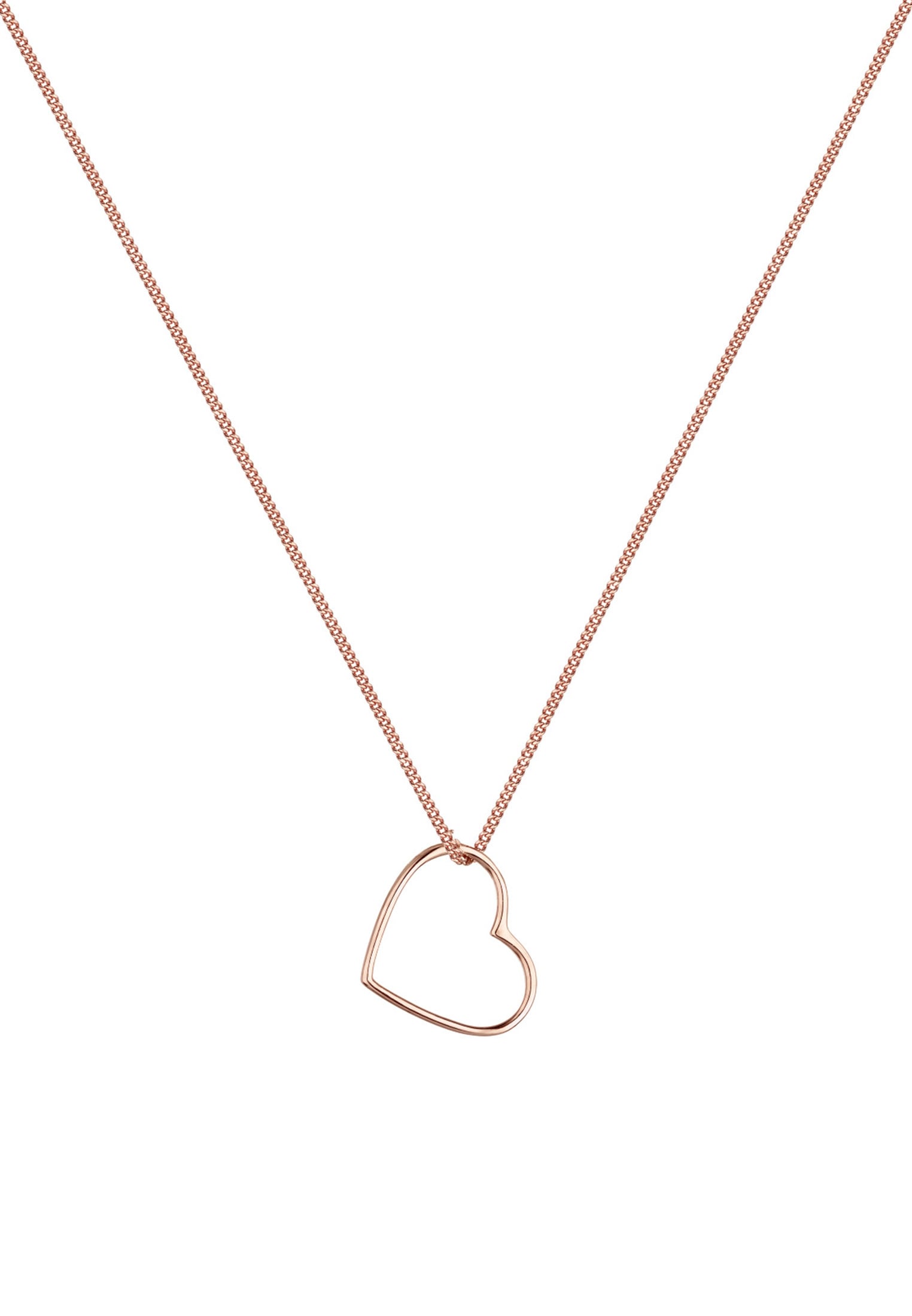 Elli Kette mit Anhänger »Halskette Herz Anhänger Liebe Cut Out 925 Silber«