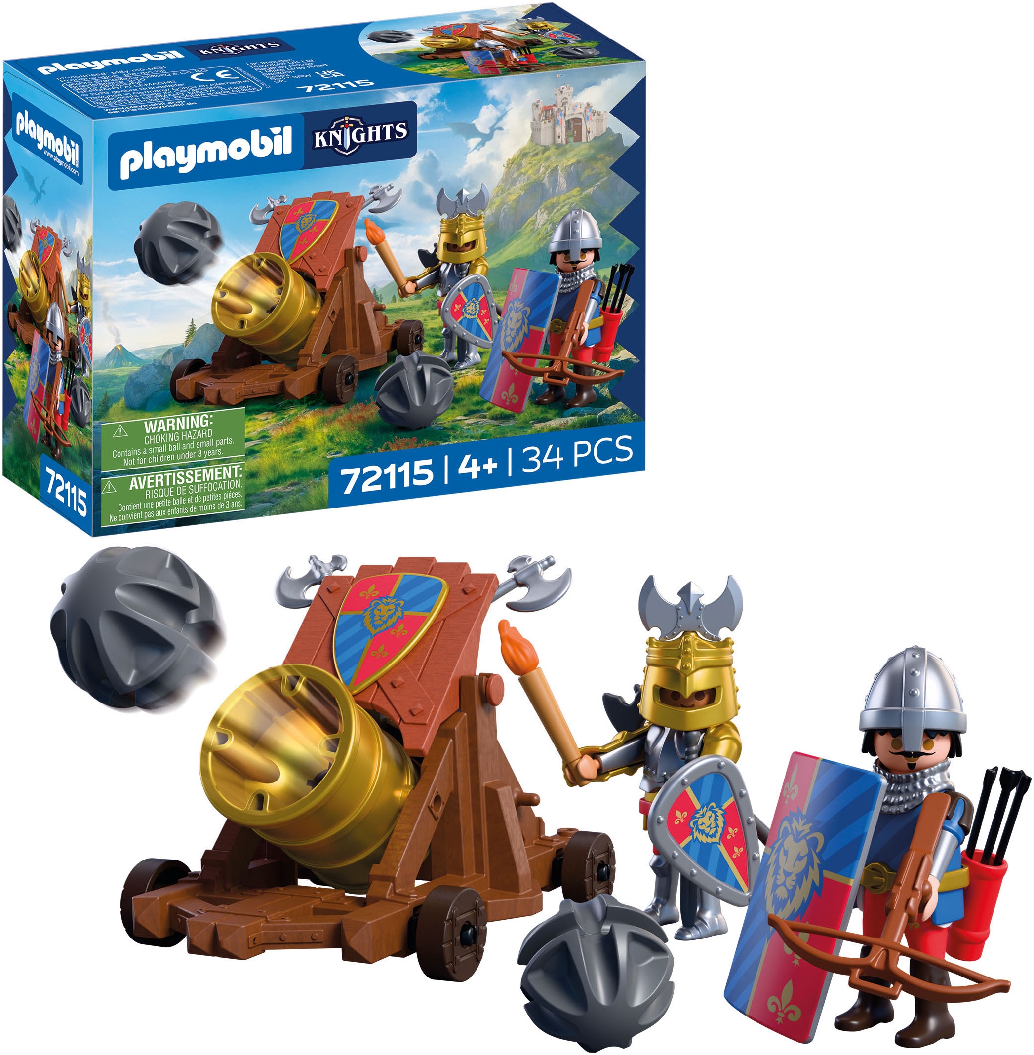 Playmobil® Konstruktions-Spielset »Schusswaffe Löwenritter (72115), Knights« Made in Europe