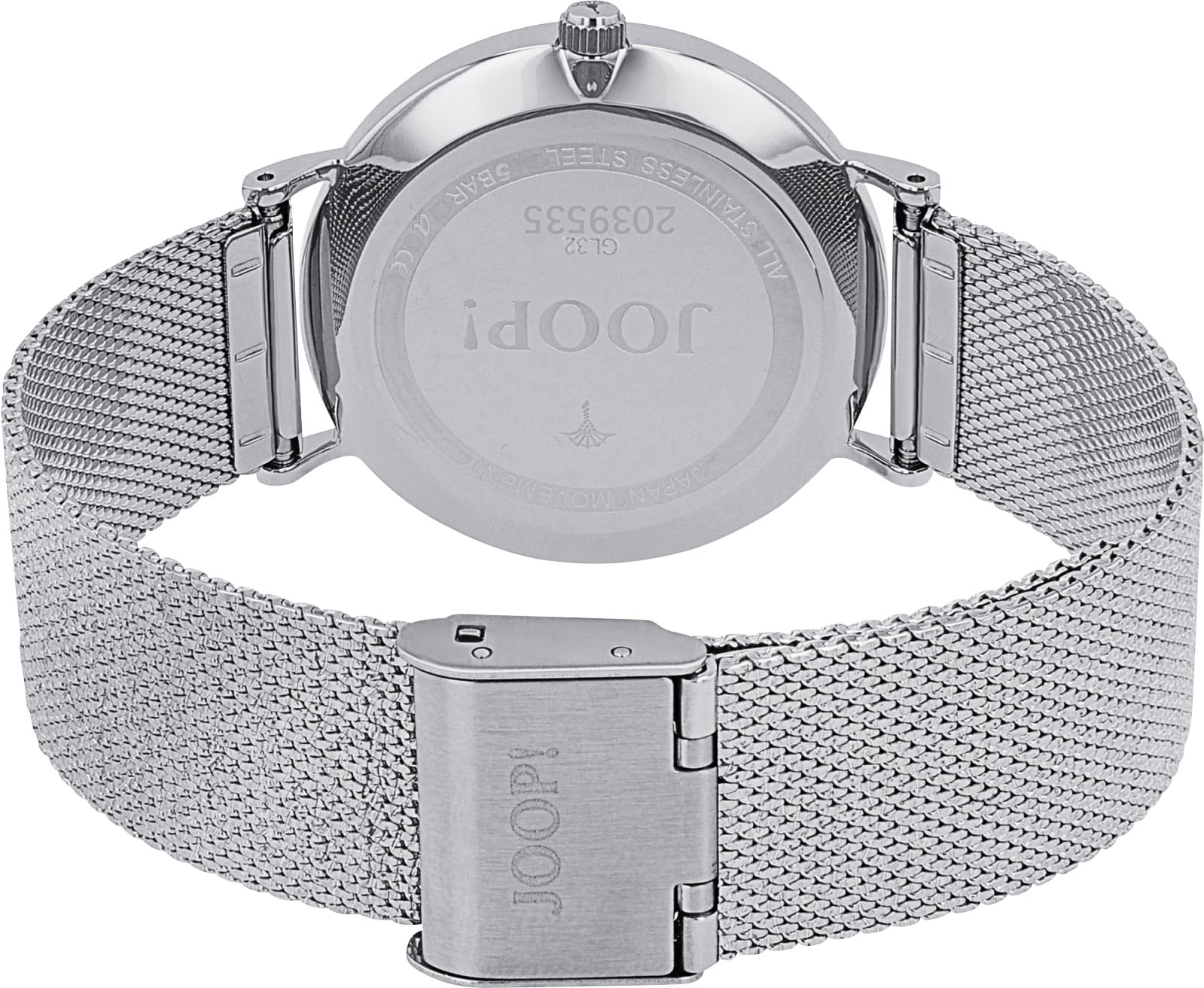 JOOP! Quarzuhr, Armbanduhr, Damenuhr, Edelstahlarmband, analog, Diamant
