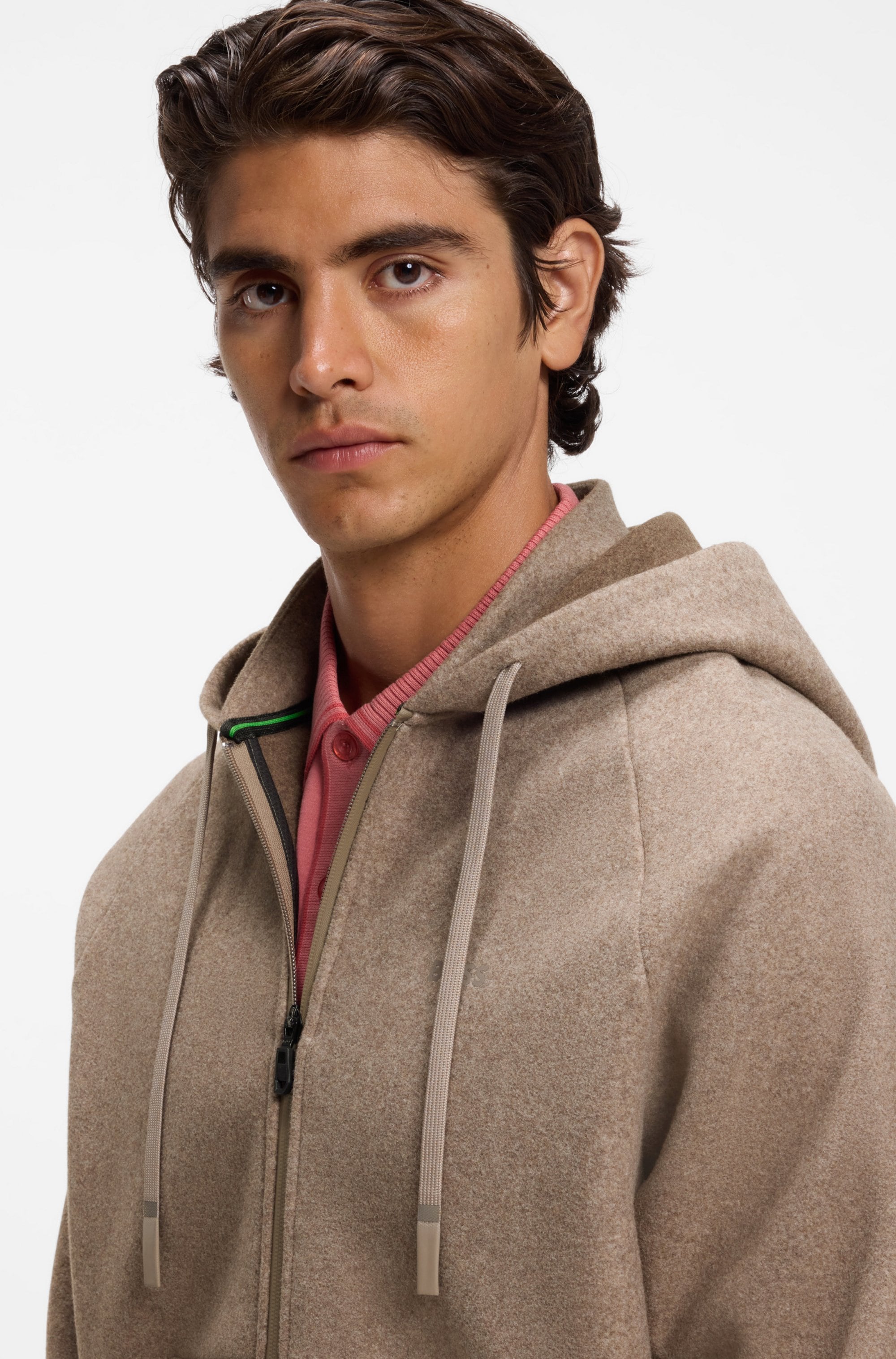 BOSS GREEN Outdoorjacke »SW Transit« mit Kapuze Kapuze mit Kordelzug, Relaxed Fit, 2-Wege-Zipper