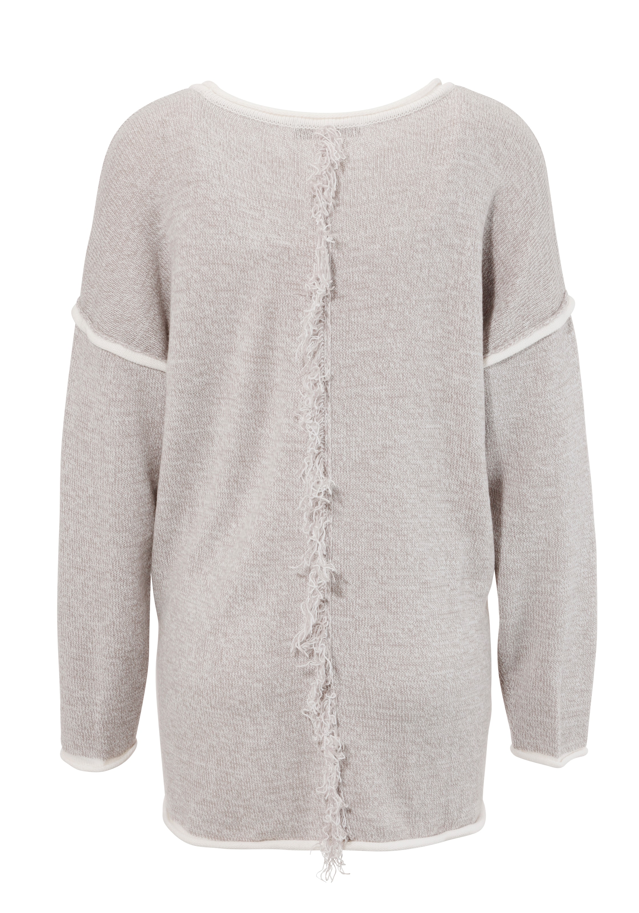 Aniston CASUAL Strickpullover, mit Fransen im Rücken