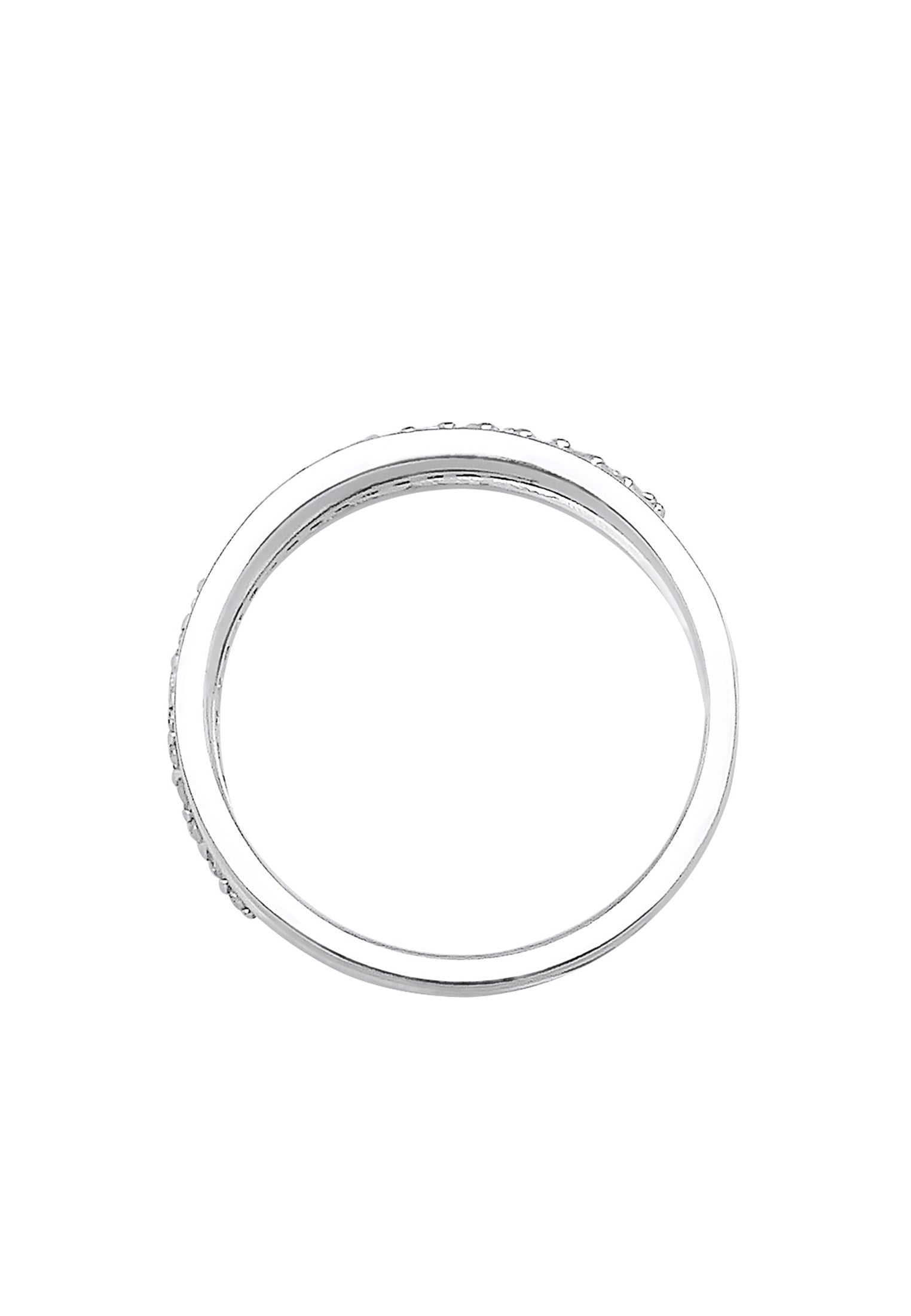 Elli Premium Silberring »Ring Wickelring Zirkonia Weiß 925 Sterling Silber«