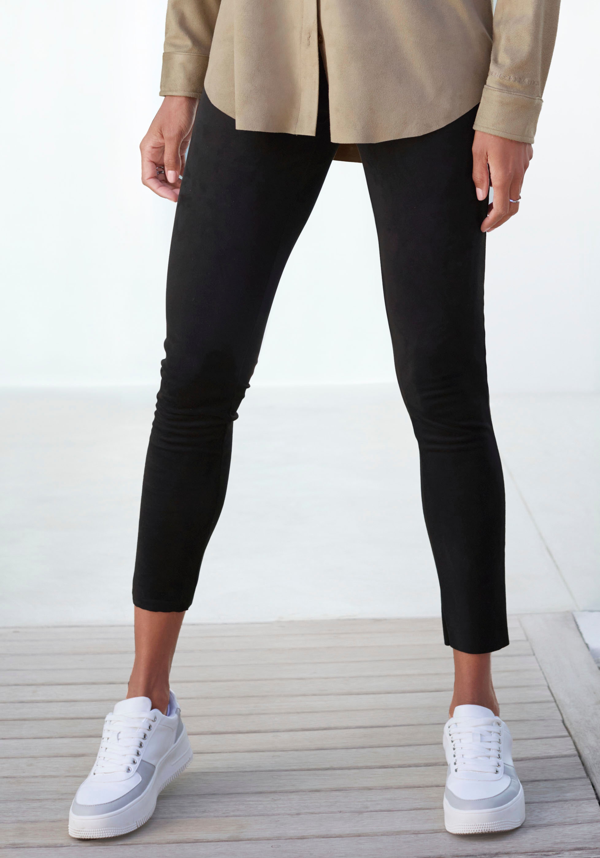 French Connection Leggings  mit Logostickerei