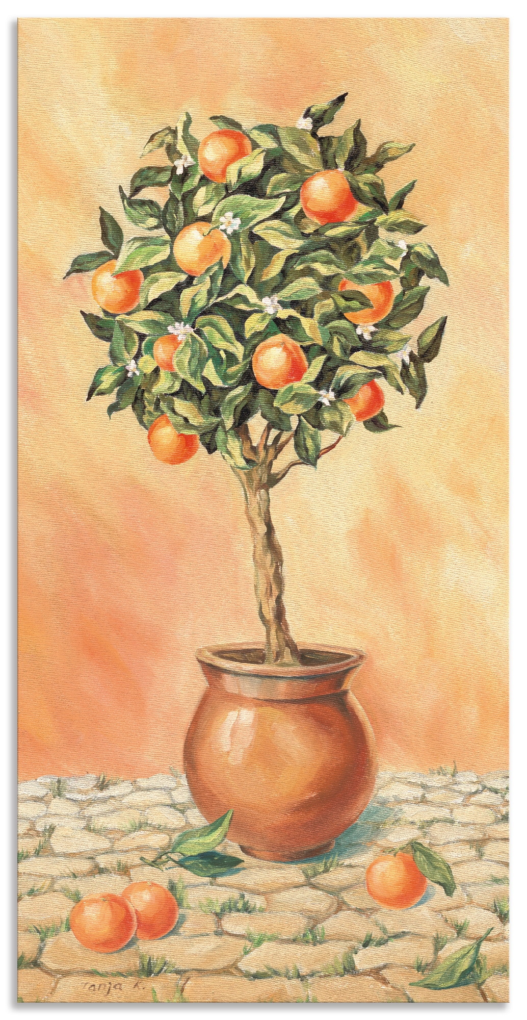Artland Wandbild »Orangenbaum I«, Pflanzen, (1 St.), in vielen Größen & Produktarten - Alubild / Outdoorbild für den Außenbereich, Leinwandbild, Poster, Wandaufkleber / Wandtattoo auch für Badezimmer geeignet