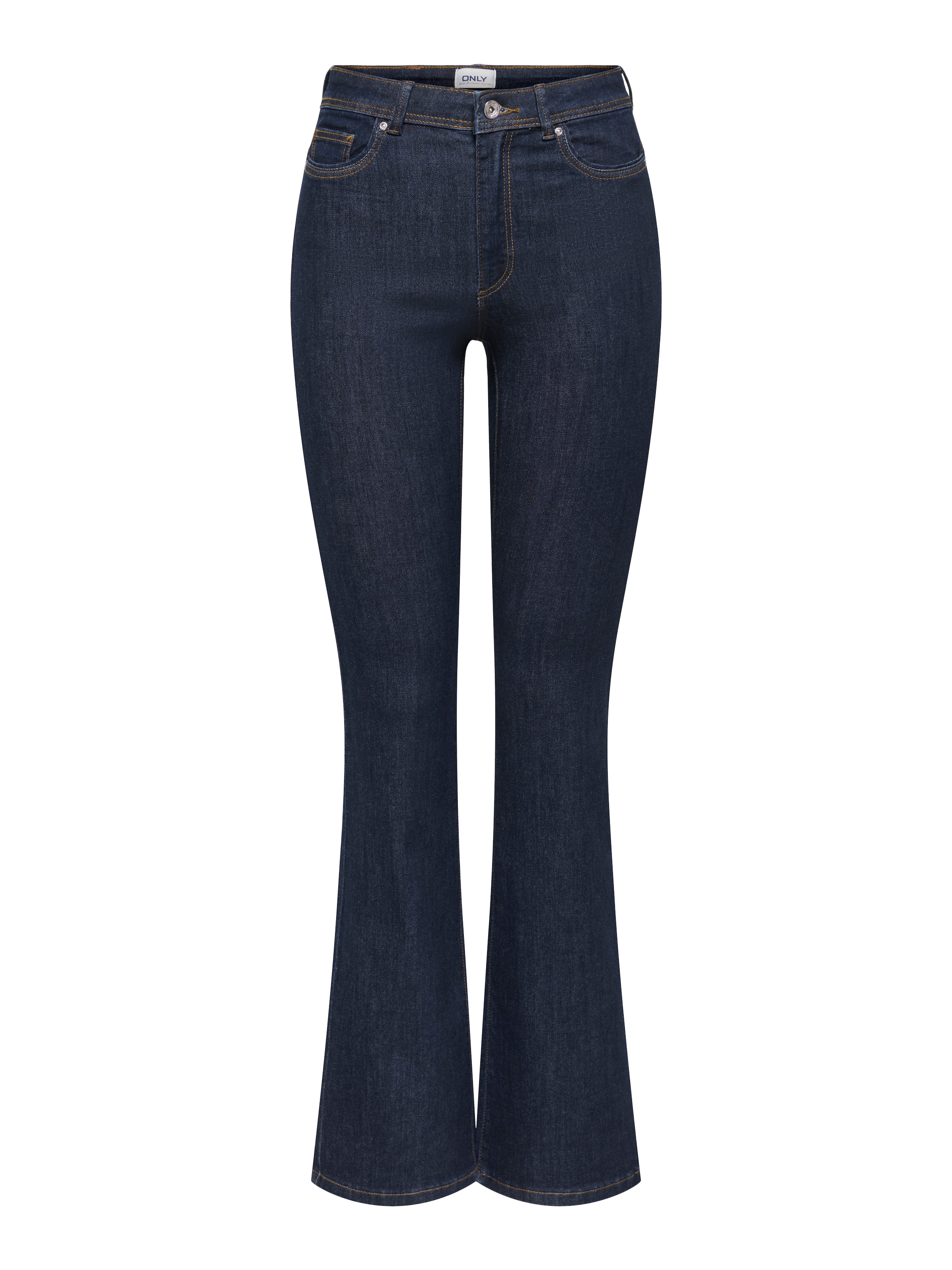 ONLY Bootcut-Jeans »ONLWAUW LIFE HW FLARED RINSE DNM« Materialmix, bootcut fit