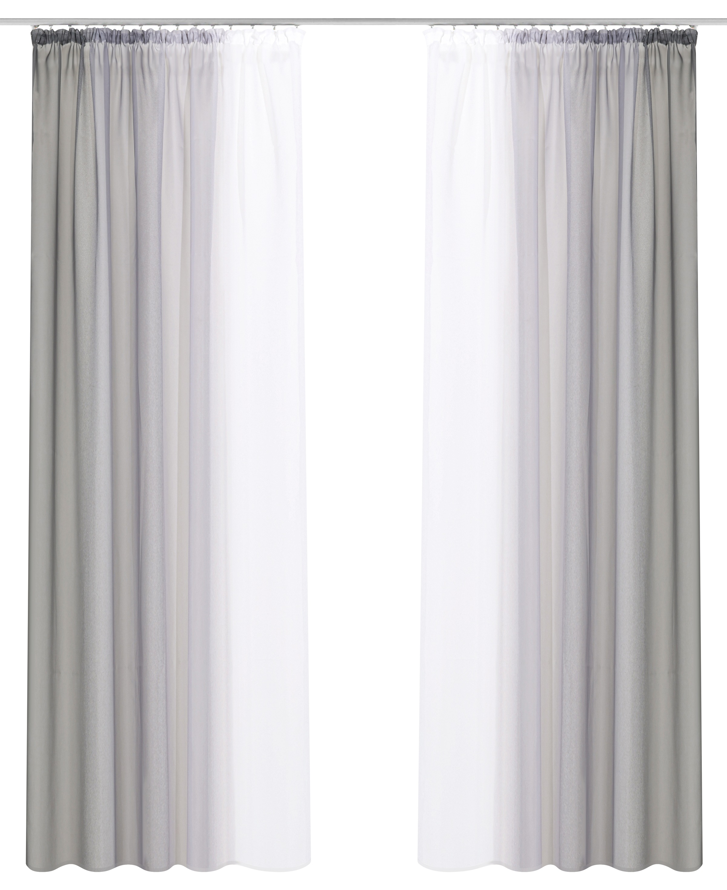 OTTO home Gardine »Nivva« Kräuselband 2 Stk. tlg. Transparent, Kräuselband, Pflegeleicht, 2er Set