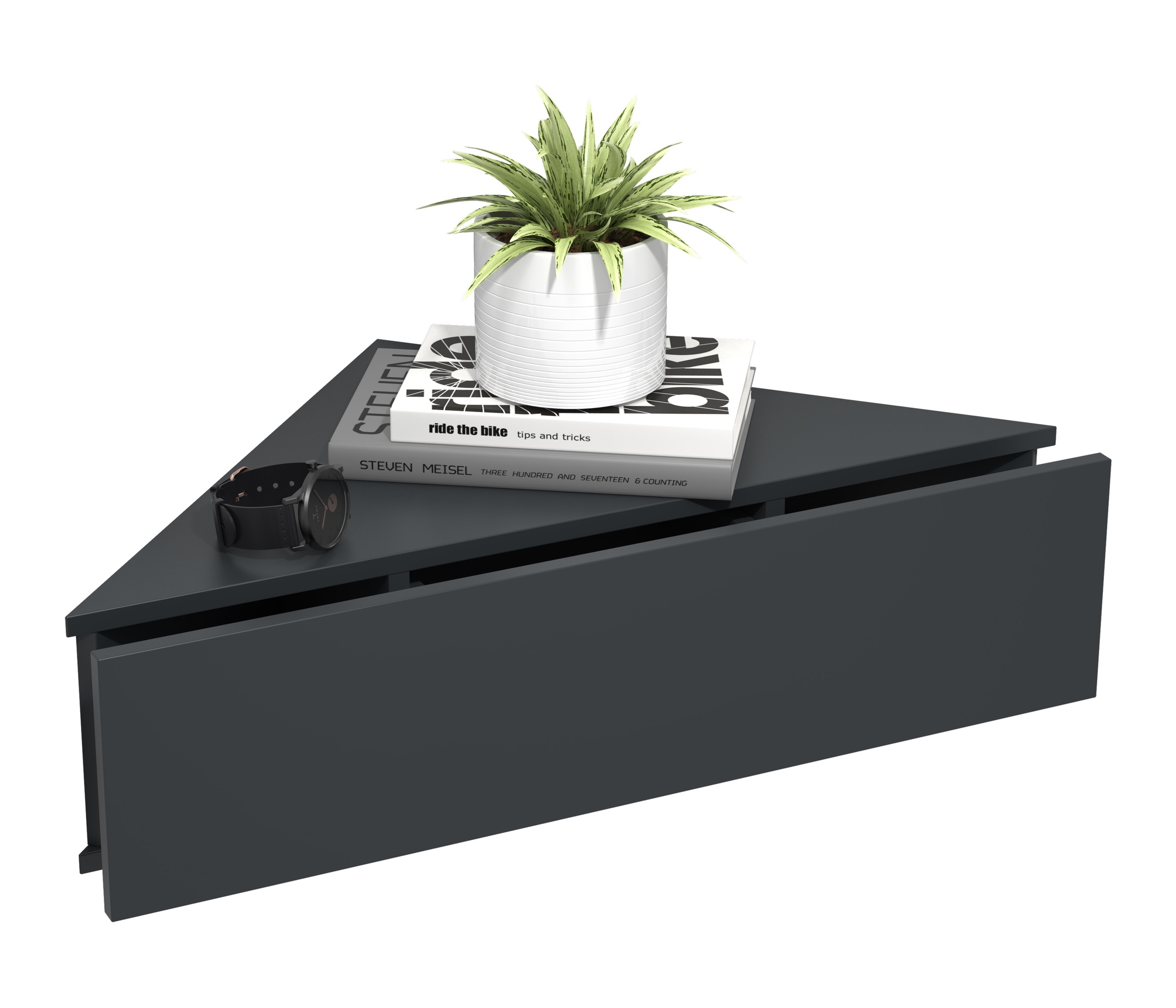 VCM Nachtkonsole »VCM Nachtschrank | Wandschublade | Wandboard | Eckregal |Nachttisch | Maße ca. H. 15 x B. 60 x T. 43 cm - Usal S«, (VCM Usal)