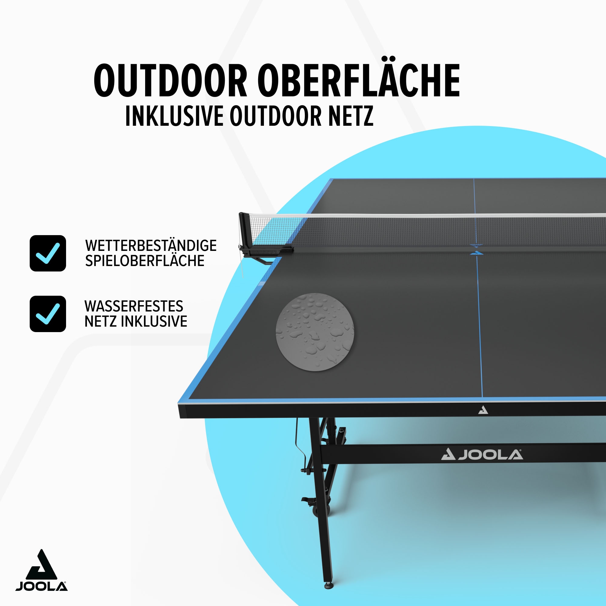 Joola Tischtennisplatte »Outdoor J100A« wetterfest, klappbares Untergestell, inkl. Netz