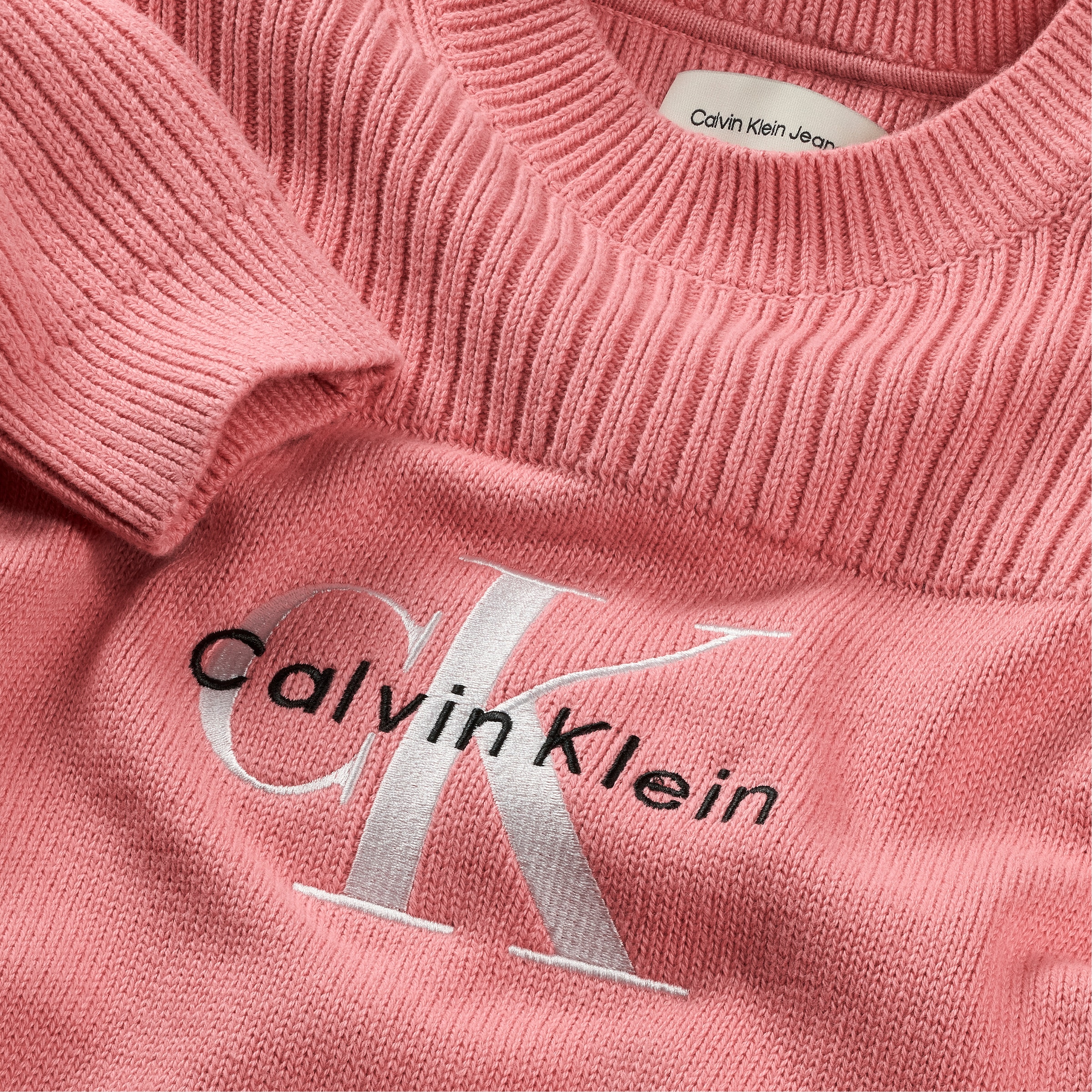 Calvin Klein Jeans Strickpullover »MONOLOGO CN SWEATER«, für Kinder bis 16 Jahre, Logo-Stickerei