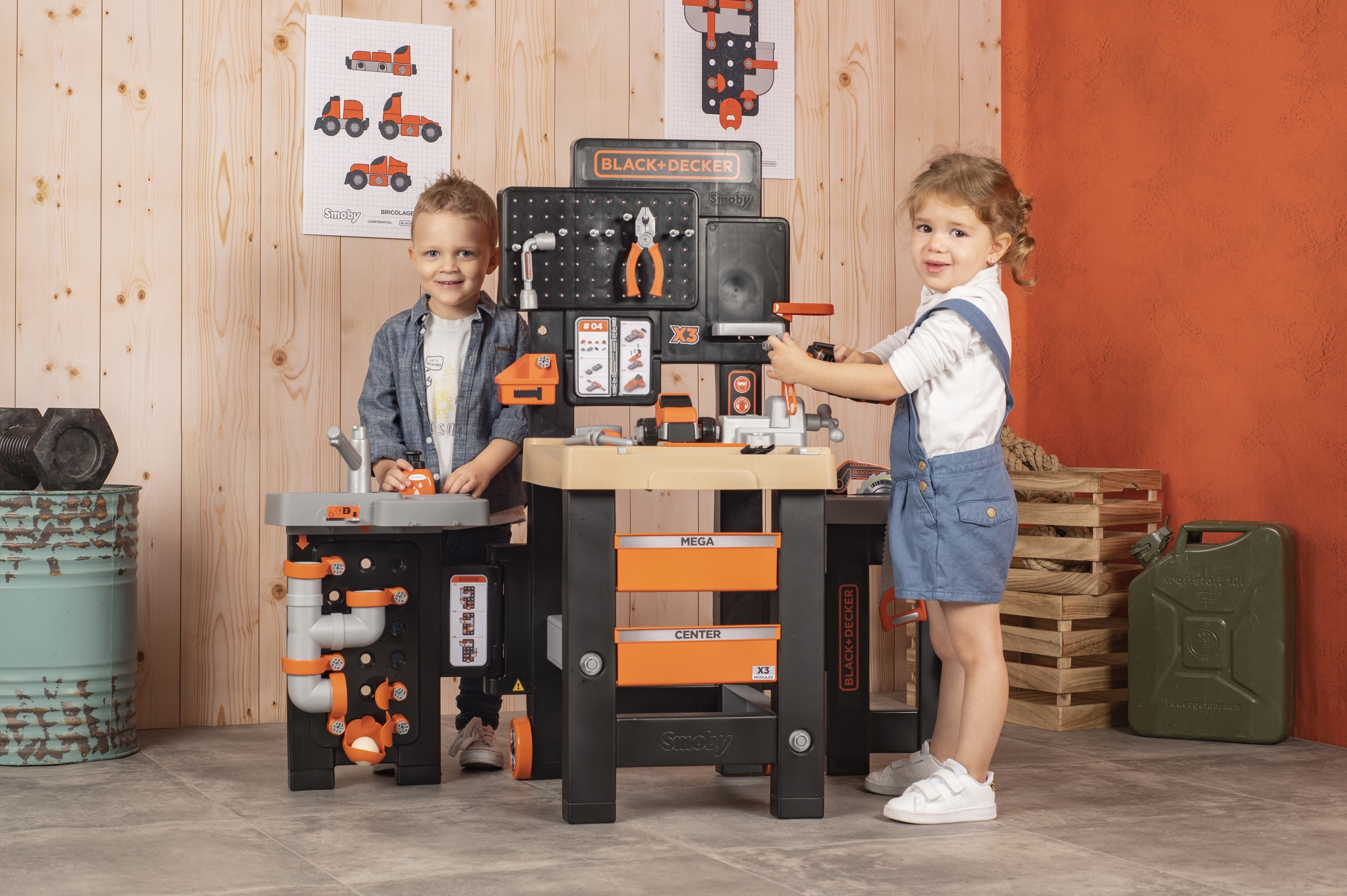 Smoby Spielwerkbank »Black + Decker, Mega Werkbank Center«