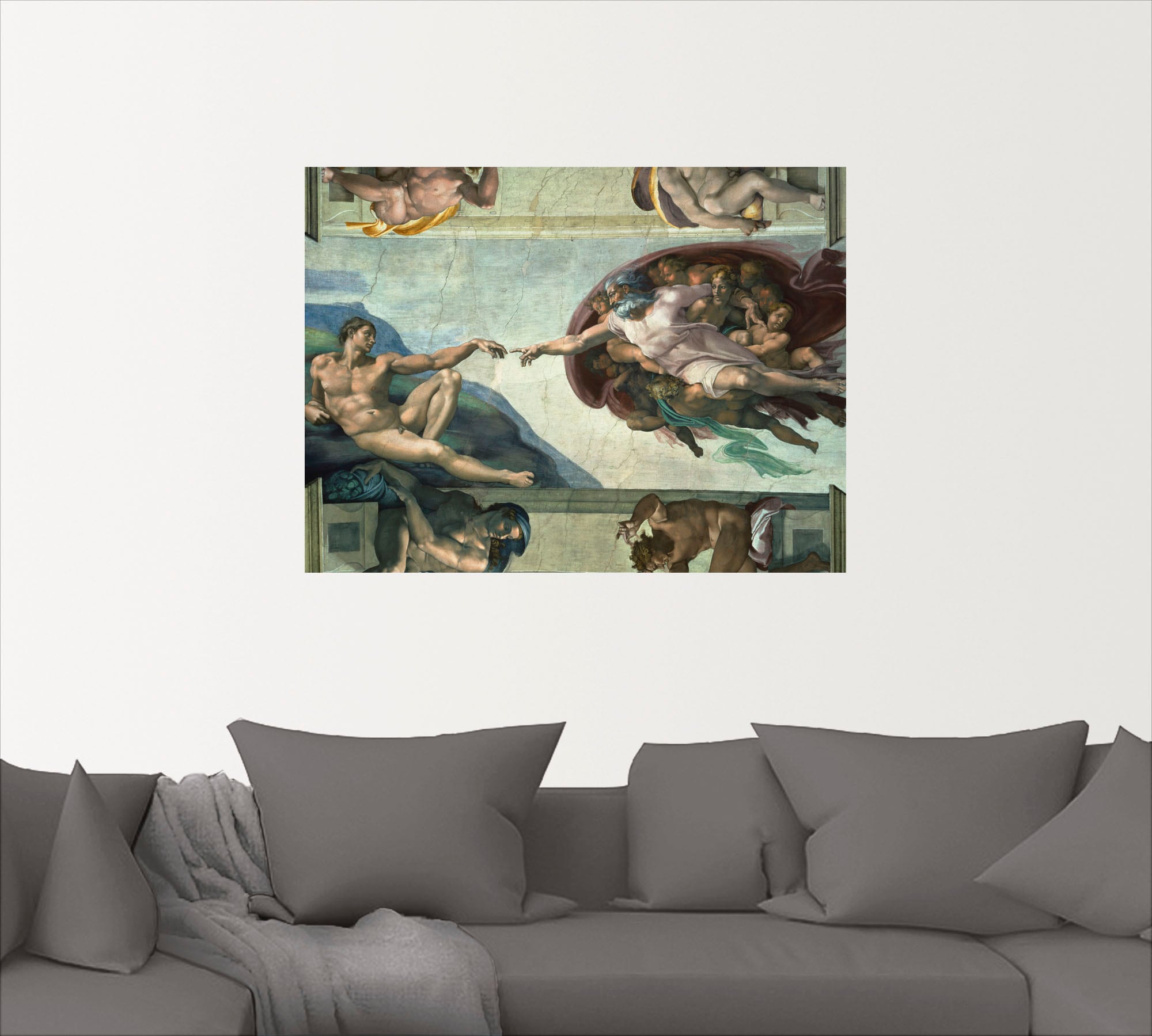 Artland Wandbild »Die Erschaffung des Adam«, Religion, (1 St.), als Leinwandbild, Poster, Wandaufkleber in verschied. Größen