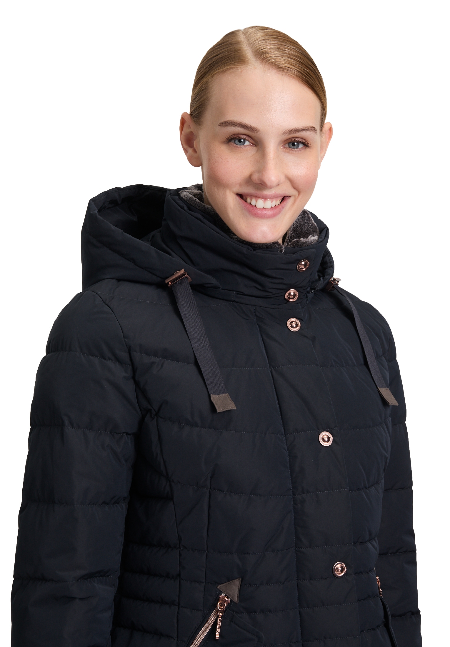Gil Bret Steppjacke »Steppmantel mit Kunstfellkragen«