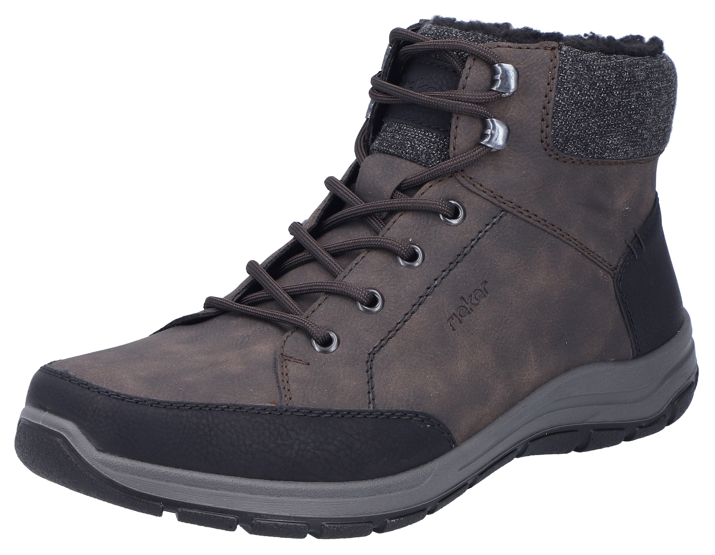 Winterboots, Schnürboots, Outdoorschuh mit praktischem Innenreißverschluss