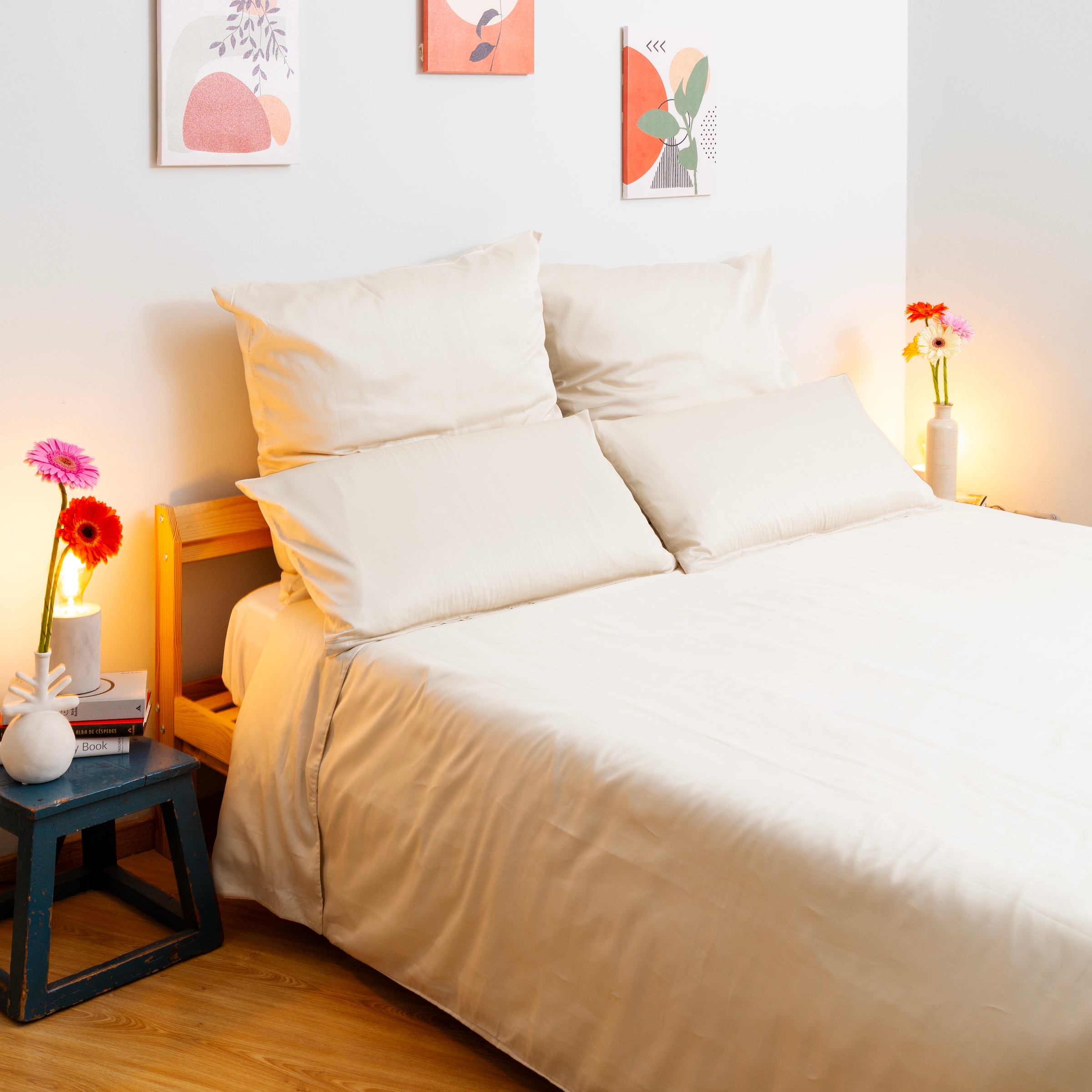 Wolkenfeld Kissenbezug »Mako-Satin Baumwolle Kopfkissenbezug - Premium Kissenbezug« Größe 80x80 und 40x80 cm; versteckter Reißverschluss