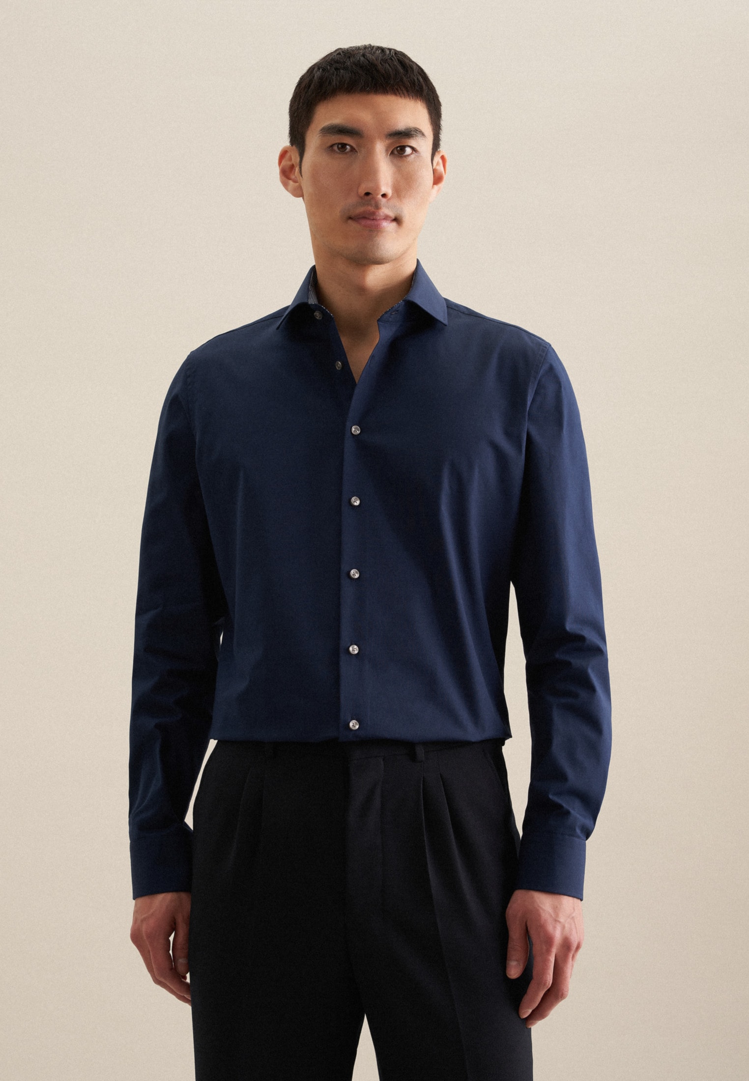 seidensticker Businesshemd »Schwarze Rose« Slim 1/1 Kentkragen