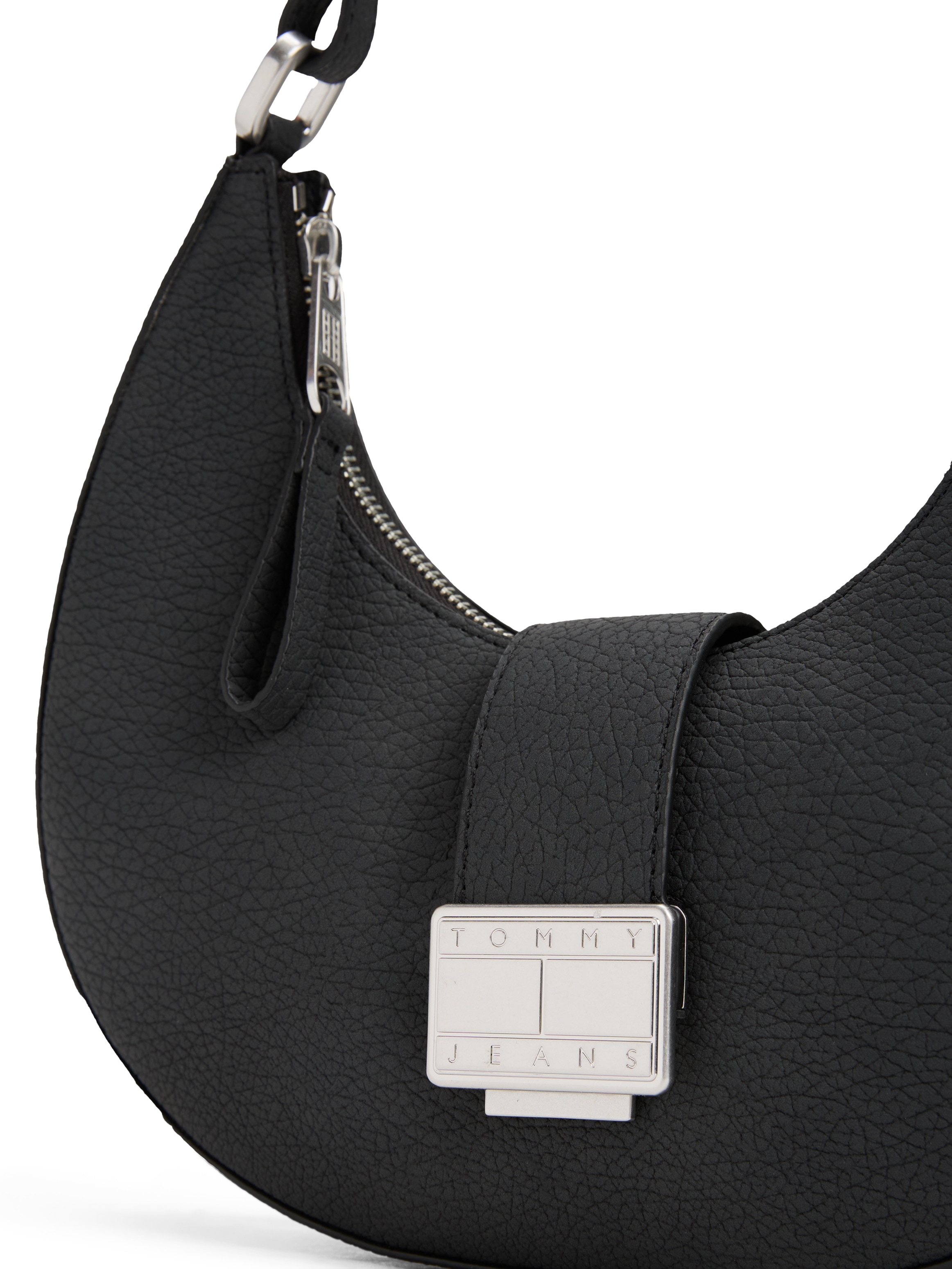 Tommy Jeans Schultertasche »TJW CRUSH SHOULDER BAG« , Damen Hobo, Umhängetasche, Tragetasche mit Logo-Schmuckelement