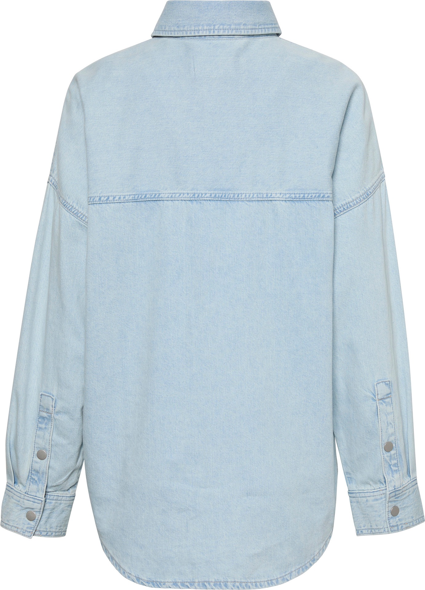 Calvin Klein Jeans Hemdbluse »RLXD LNN DNM SHRT AR«, Mit Rundhalsausschnitt