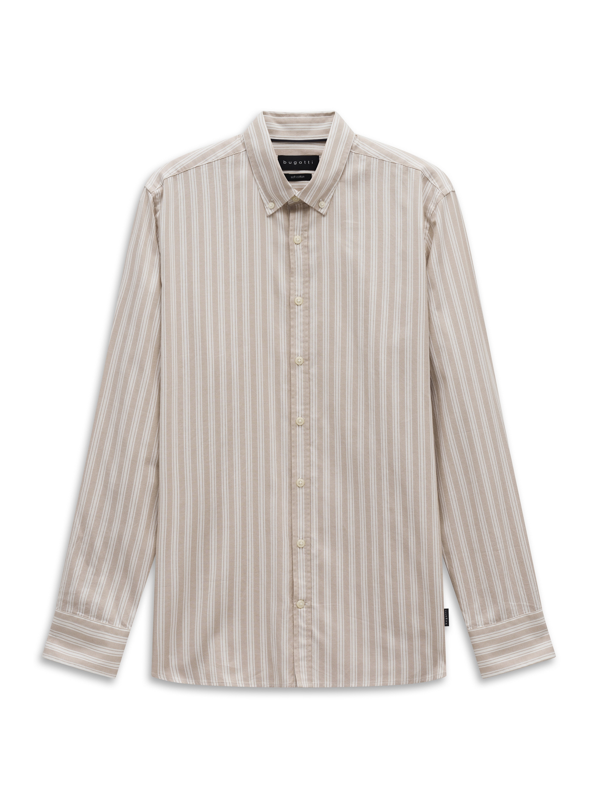 bugatti Langarmhemd »Modern Fit« Modern Fit Poplin Button-Down-Kragen