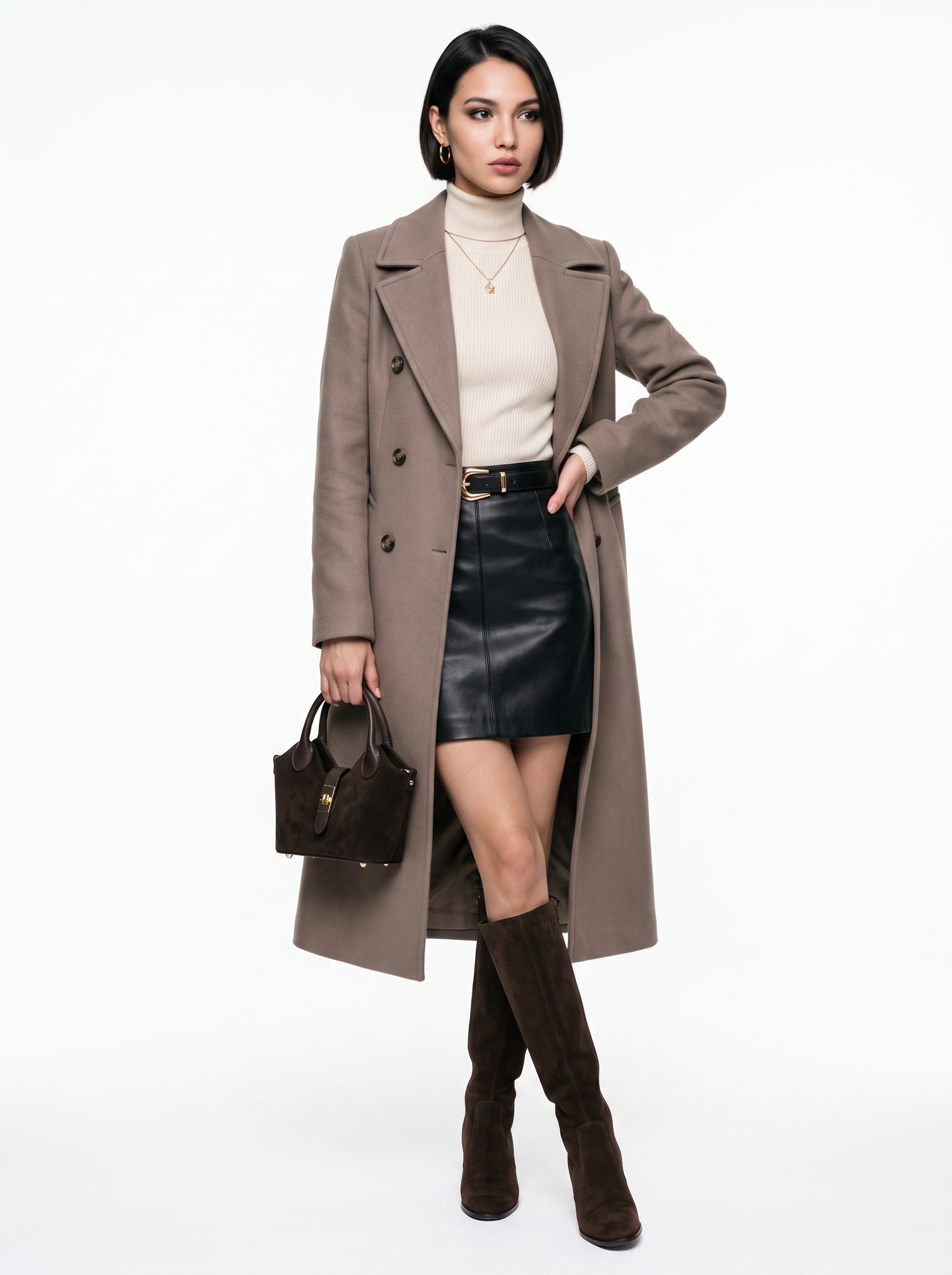 forty° Henkeltasche »FORTY° Damen BELTRAVA - S echt Leder, Made in Italy« echt Leder, Made in Italy