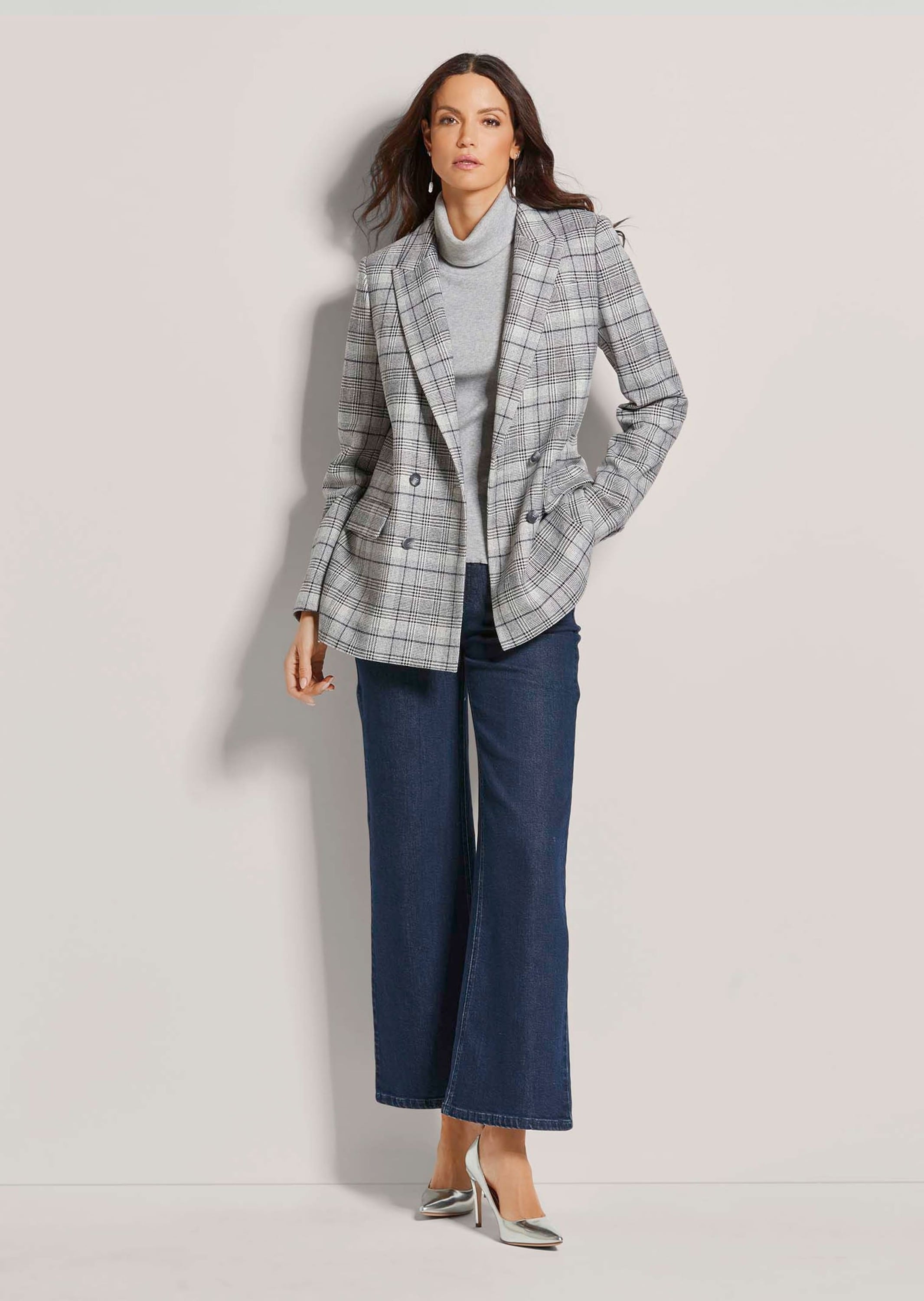 MADELEINE Longblazer »Blazer Langer Karo-Blazer«