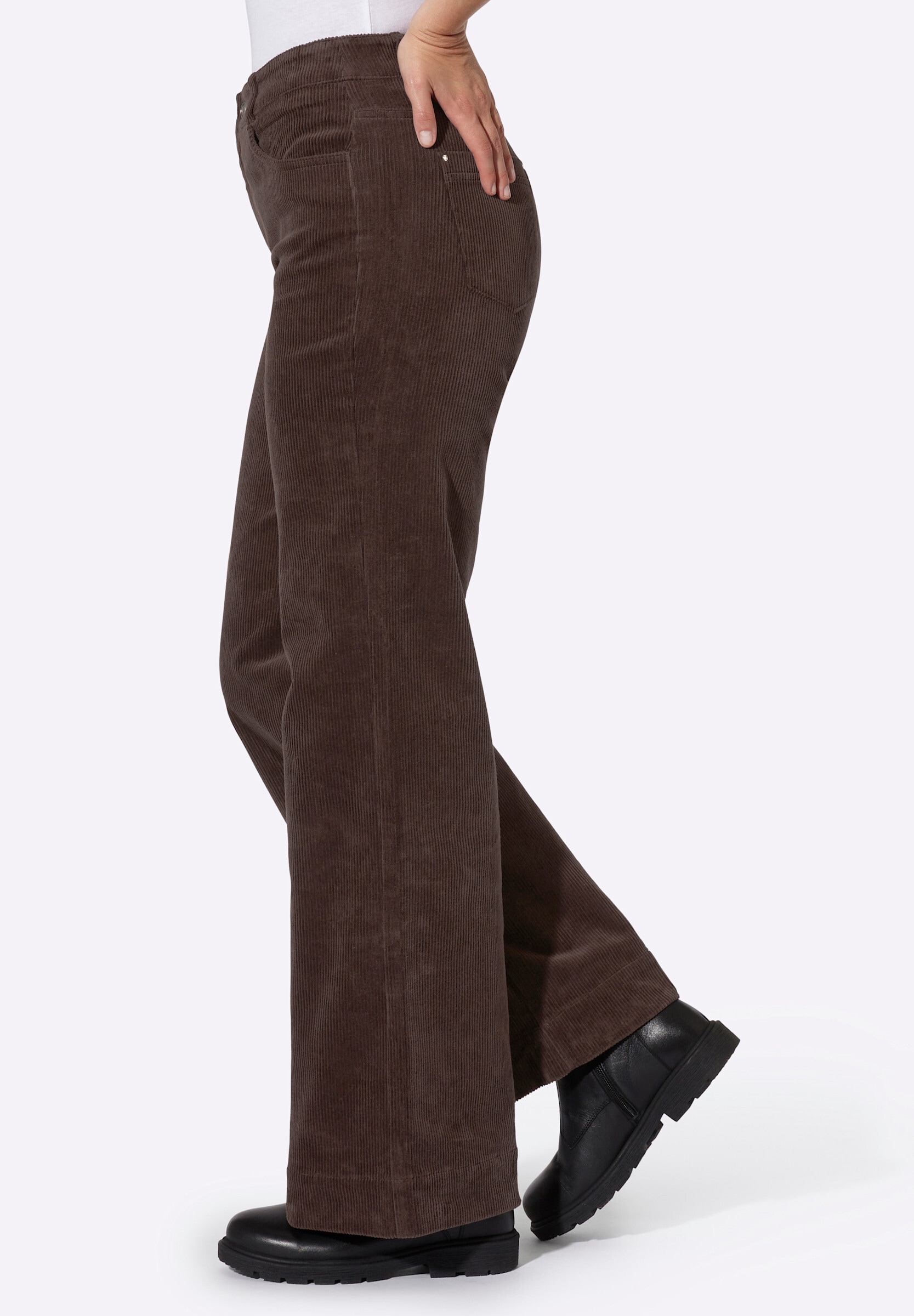 heine 5-Pocket-Hose »Cord-Hose Cordhose mit weitem Bein«